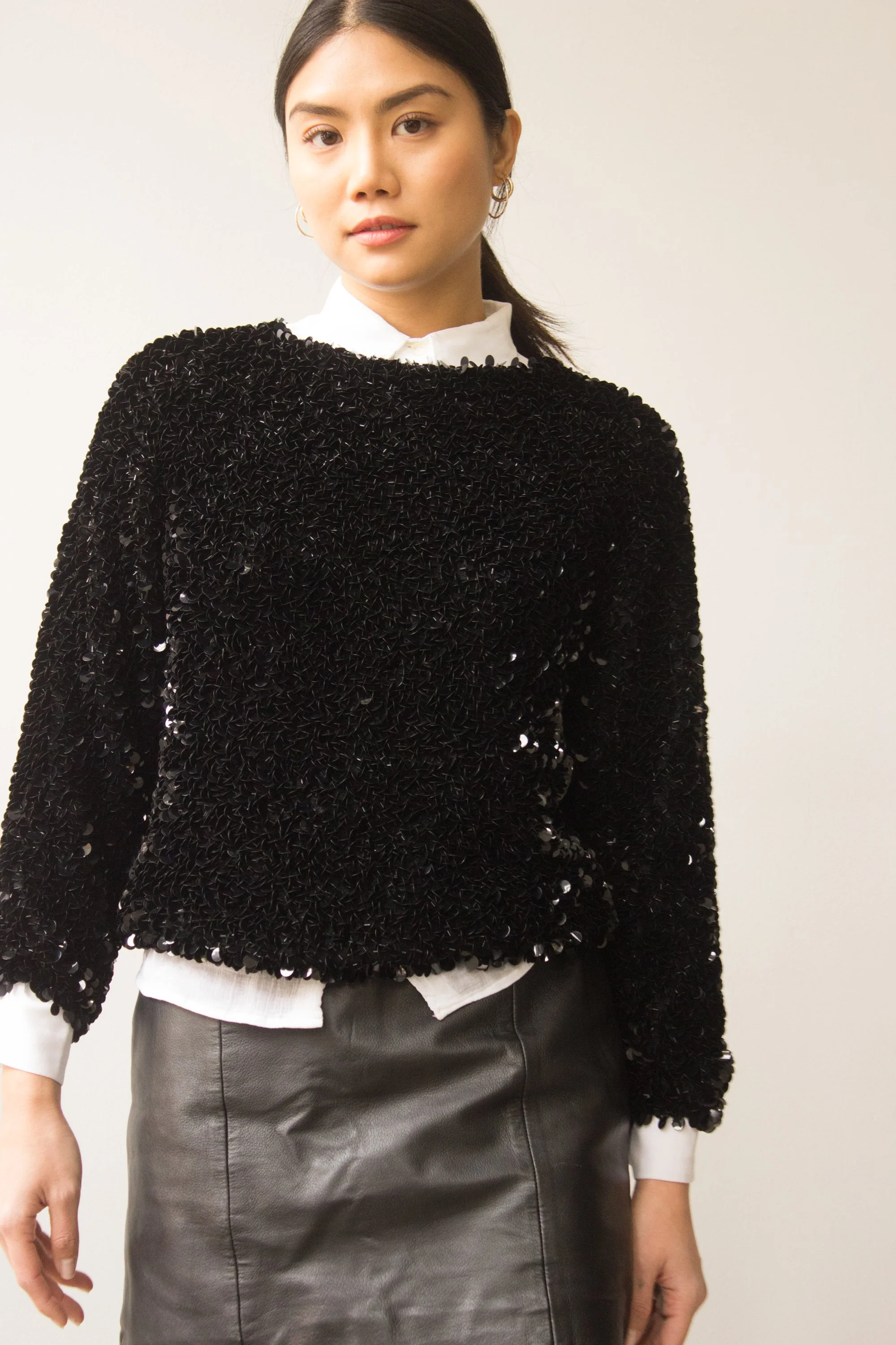 1960s Sequined Shag Sweater