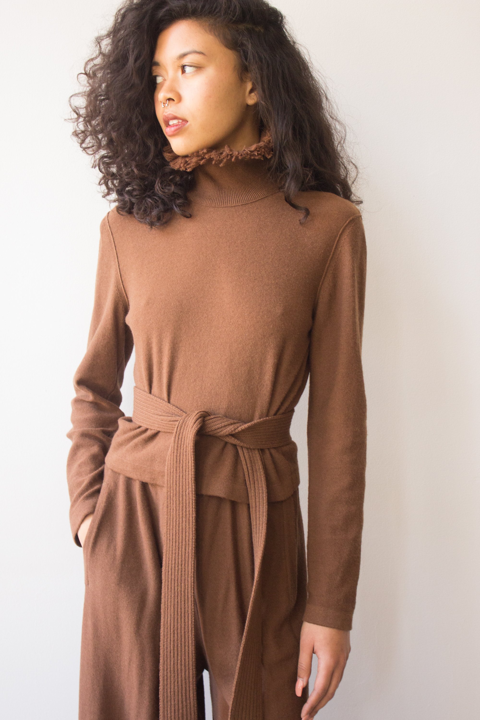 1980s Sonia Rykiel Angora-Wool Toasted Hazelnut Lounge Set