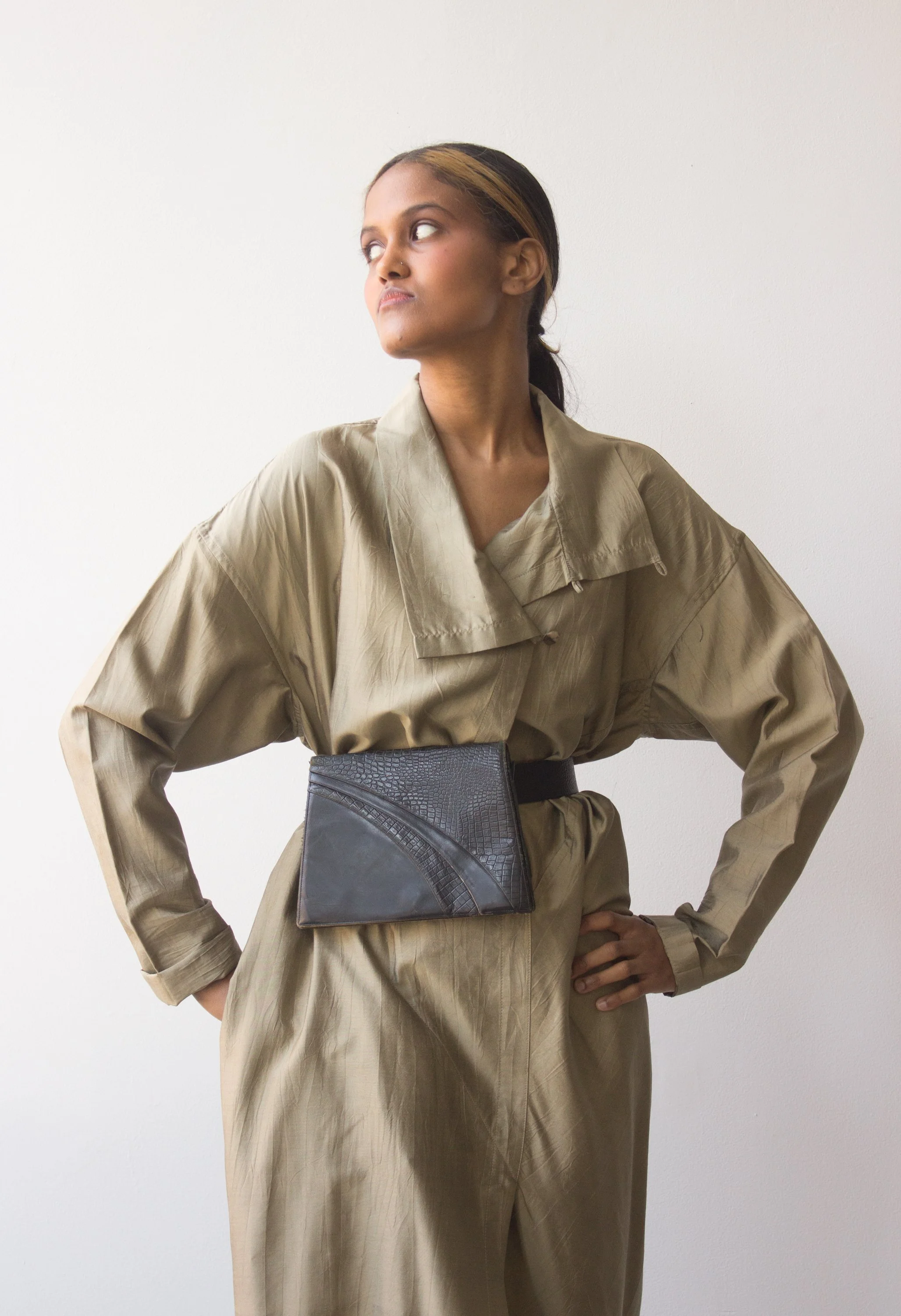 1980s Issey Miyake Silk Tunic Dress Wayward Collection 1980s Issey Miyake Silk Tunic Dress Wayward Collection