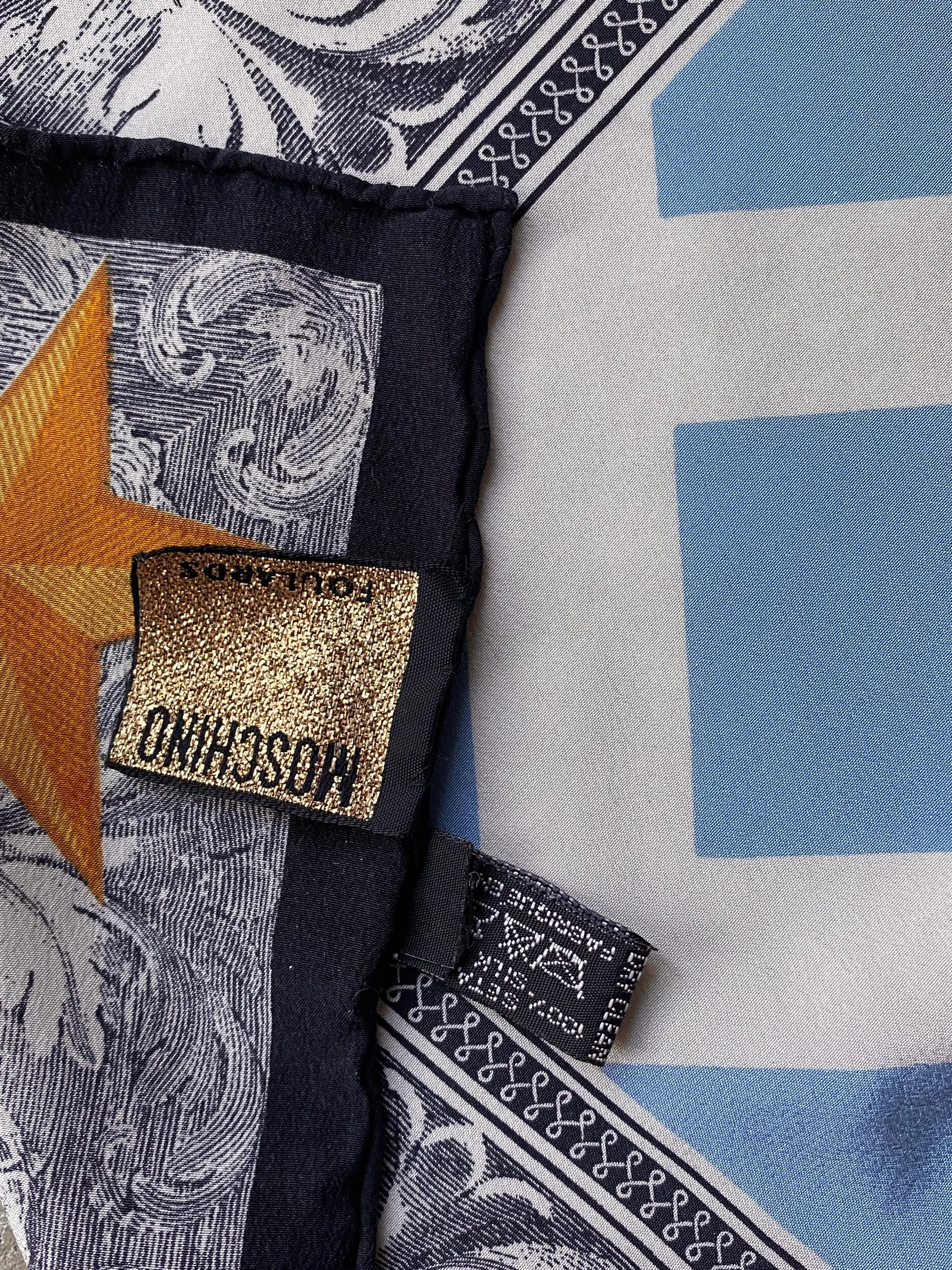 1990s Moschino European Sun Motif Silk Scarf — Wayward