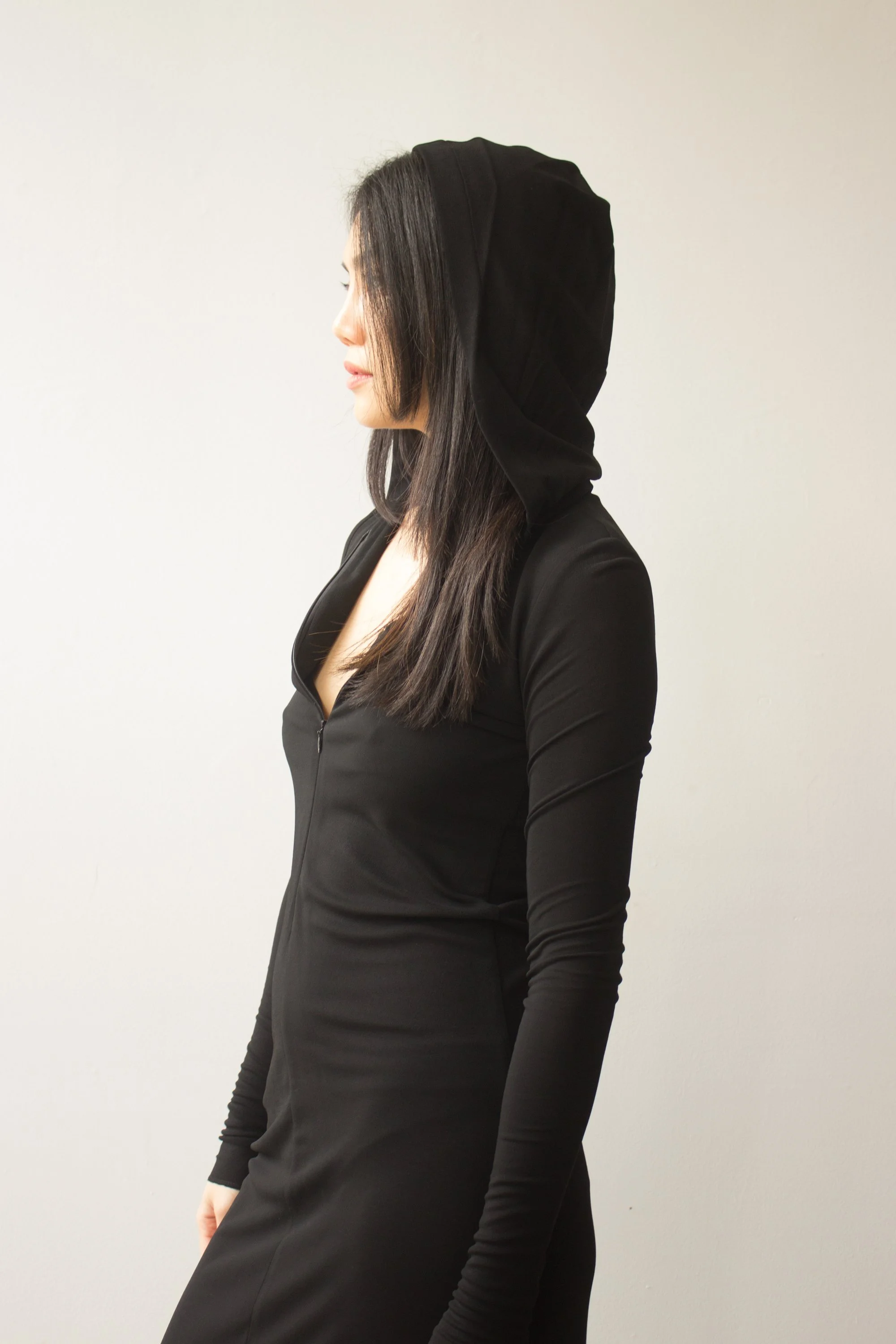 1990s Lida Baday Jersey Hooded Dress  Wayward Collection