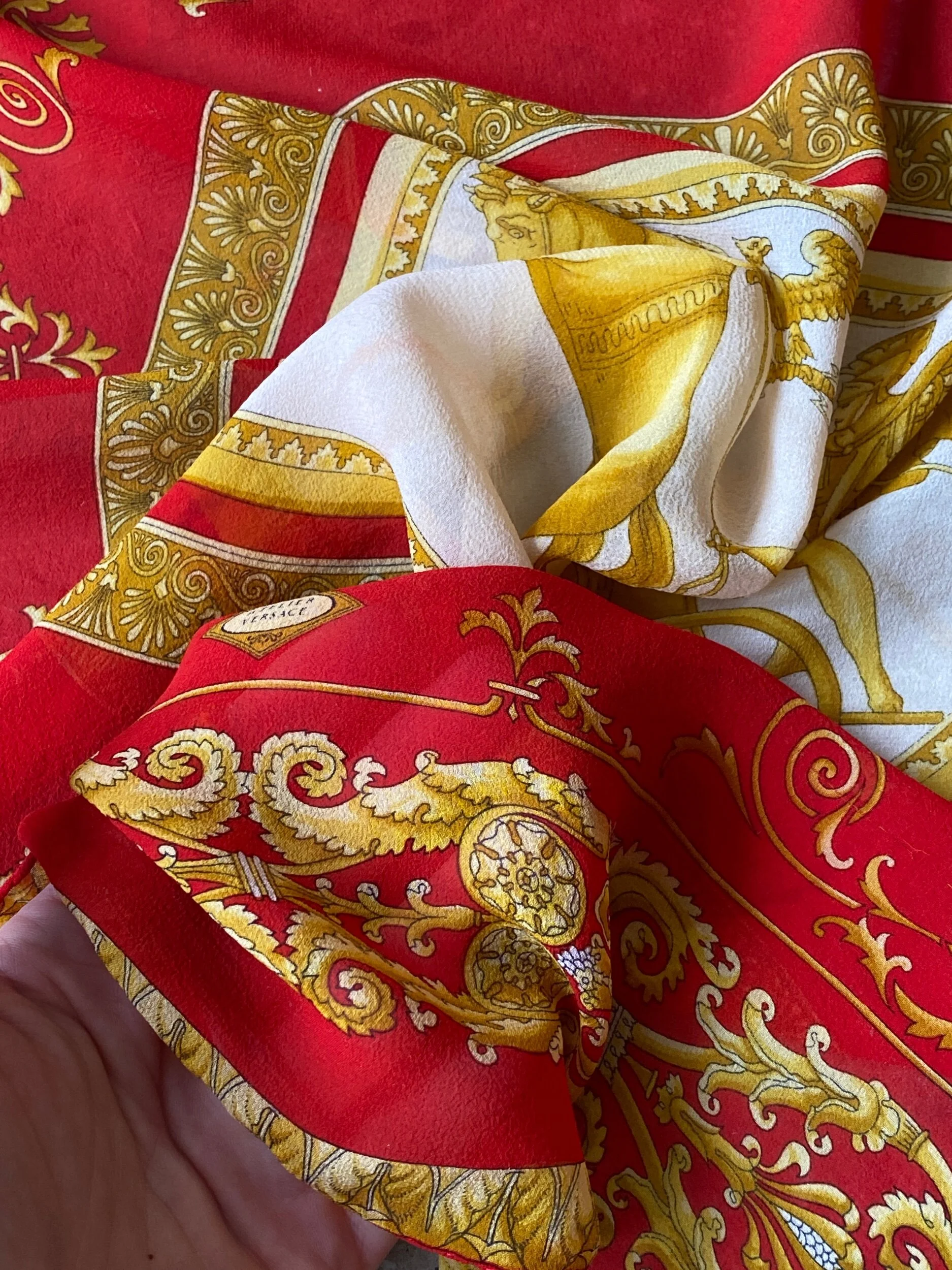 1990s Atelier Versace Silk Georgette Scarf — Wayward Collection