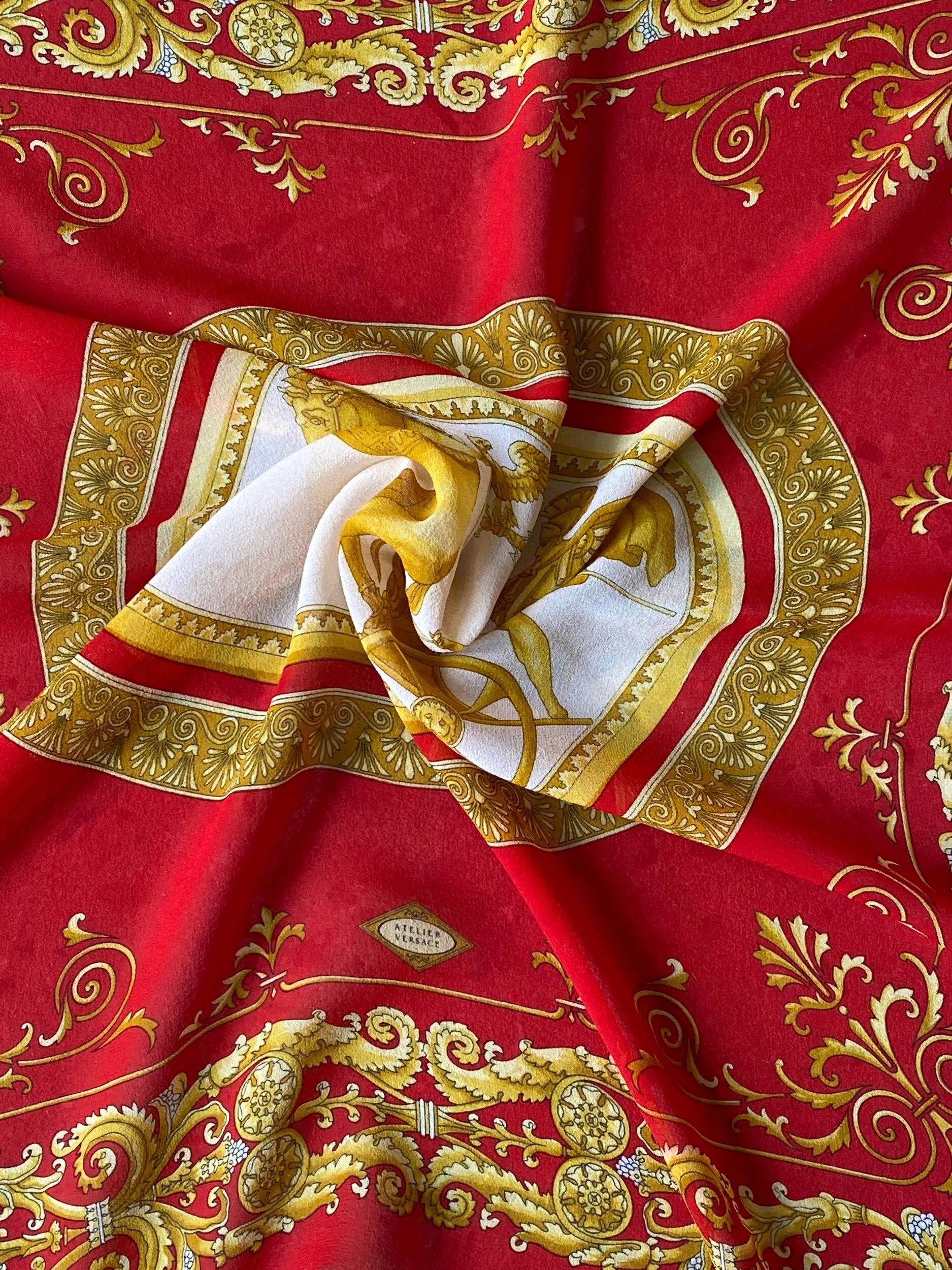 1990s Atelier Versace Silk Georgette Scarf — Wayward Collection
