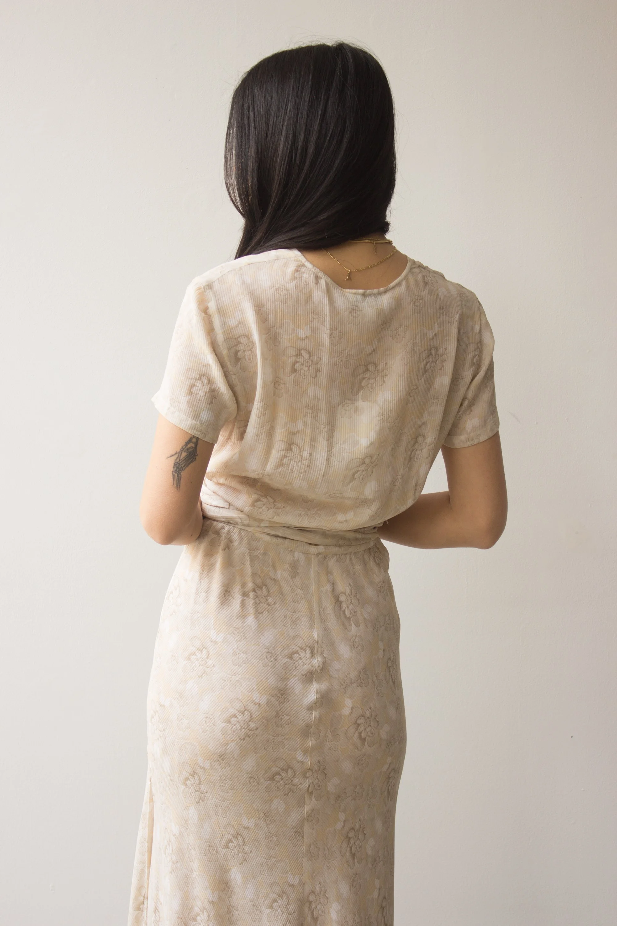 Early 1990s Calvin Klein Collection Silk Wrap Dress  Wayward Collection