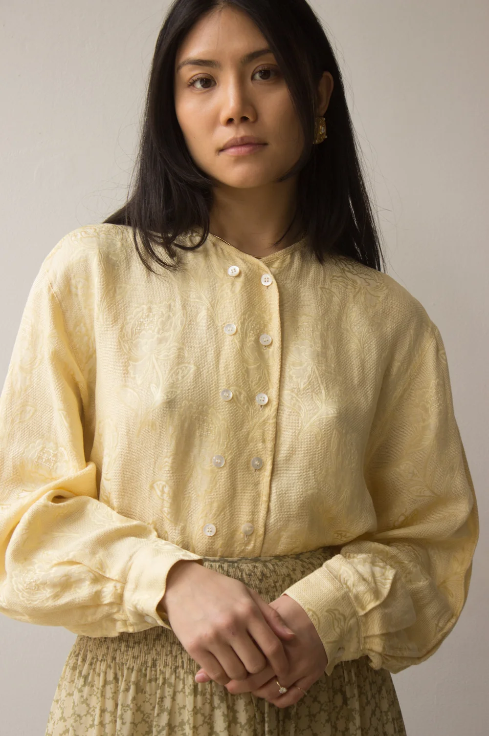 Ensemble Veste Et Jupe Noire Texturée Peplum By Yoshiki Hishinuma - Taille S, Parfait état