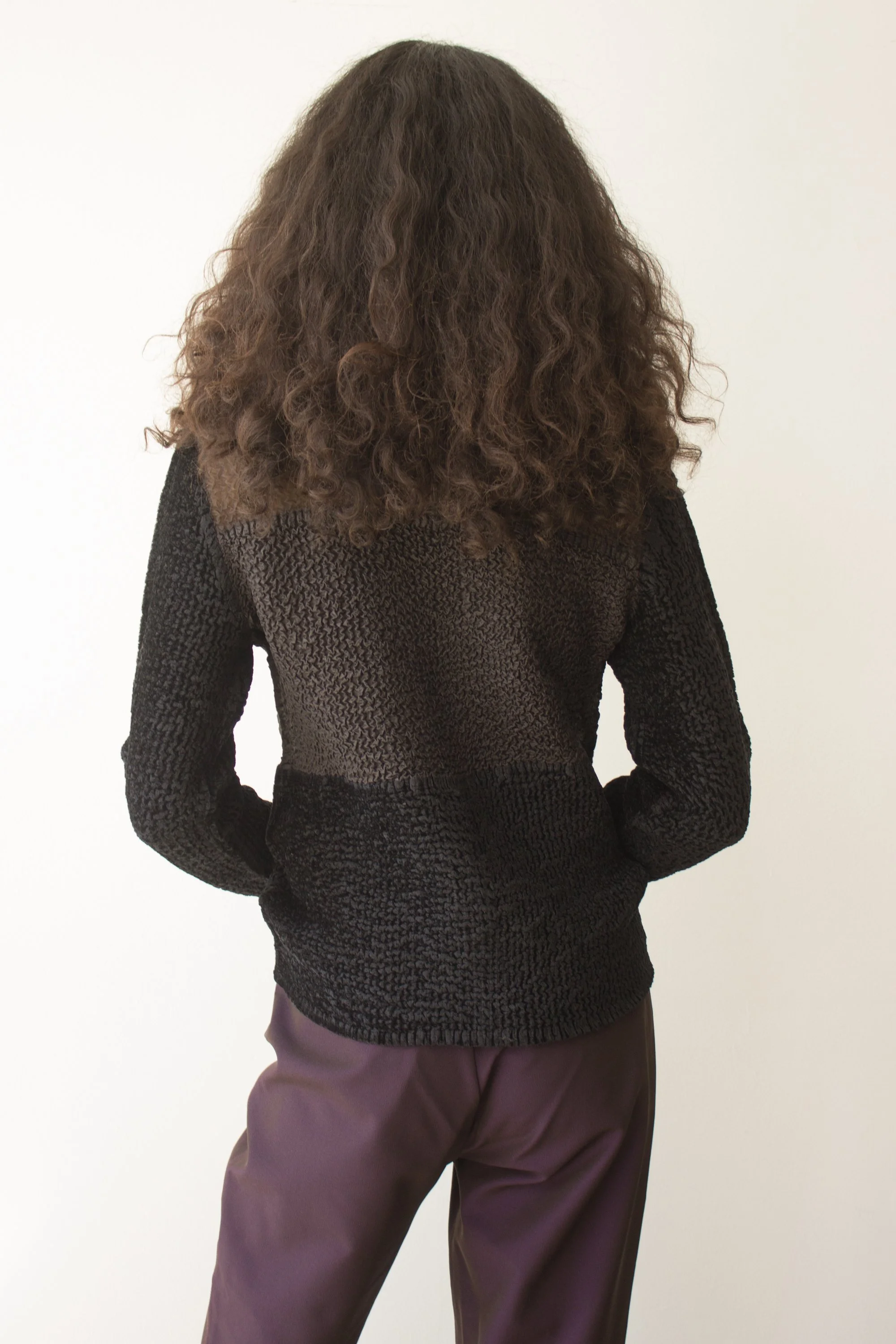 Ensemble Veste Et Jupe Noire Texturée Peplum By Yoshiki Hishinuma - Taille S, Parfait état