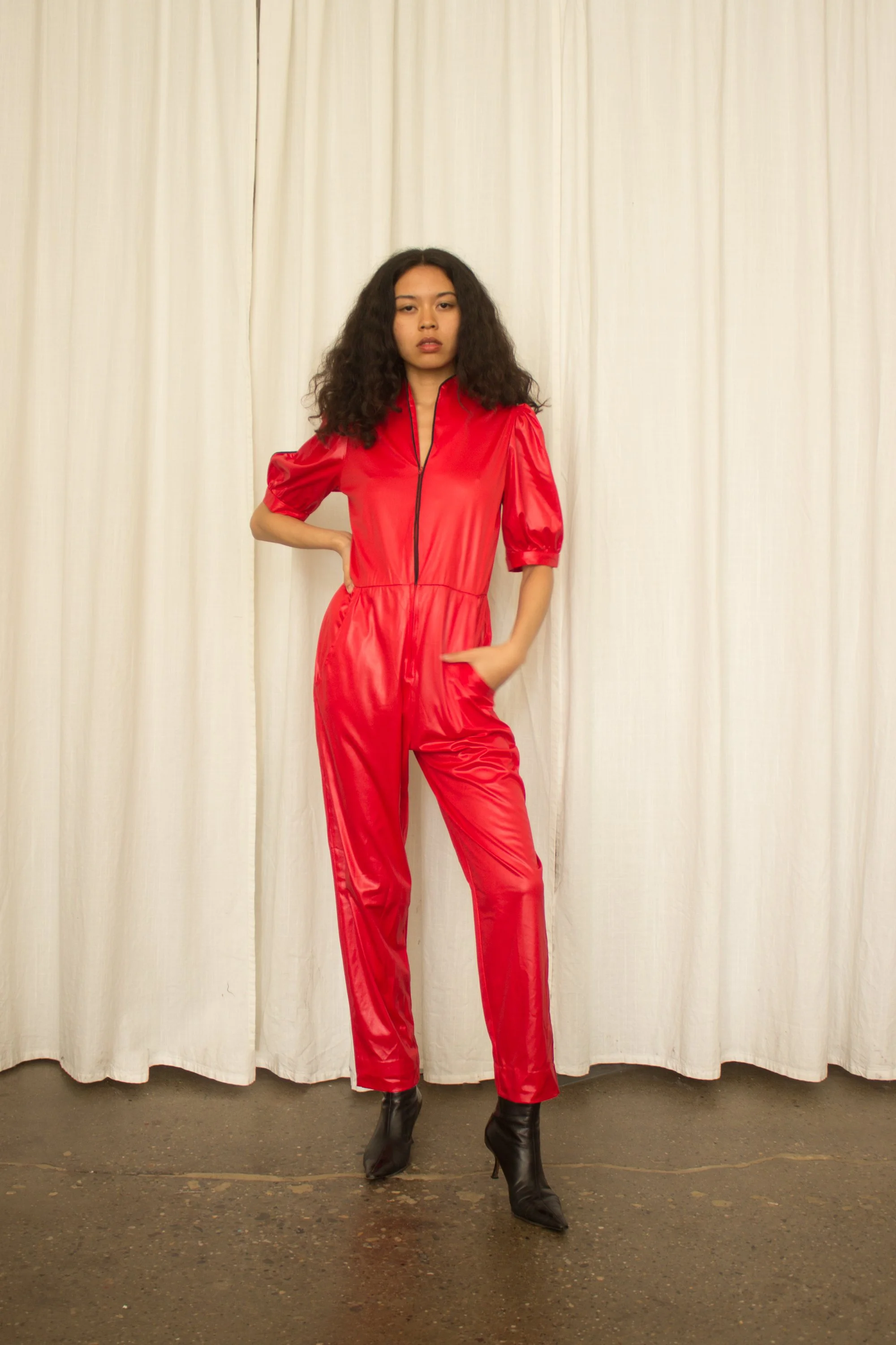Wet Look Jumpsuit