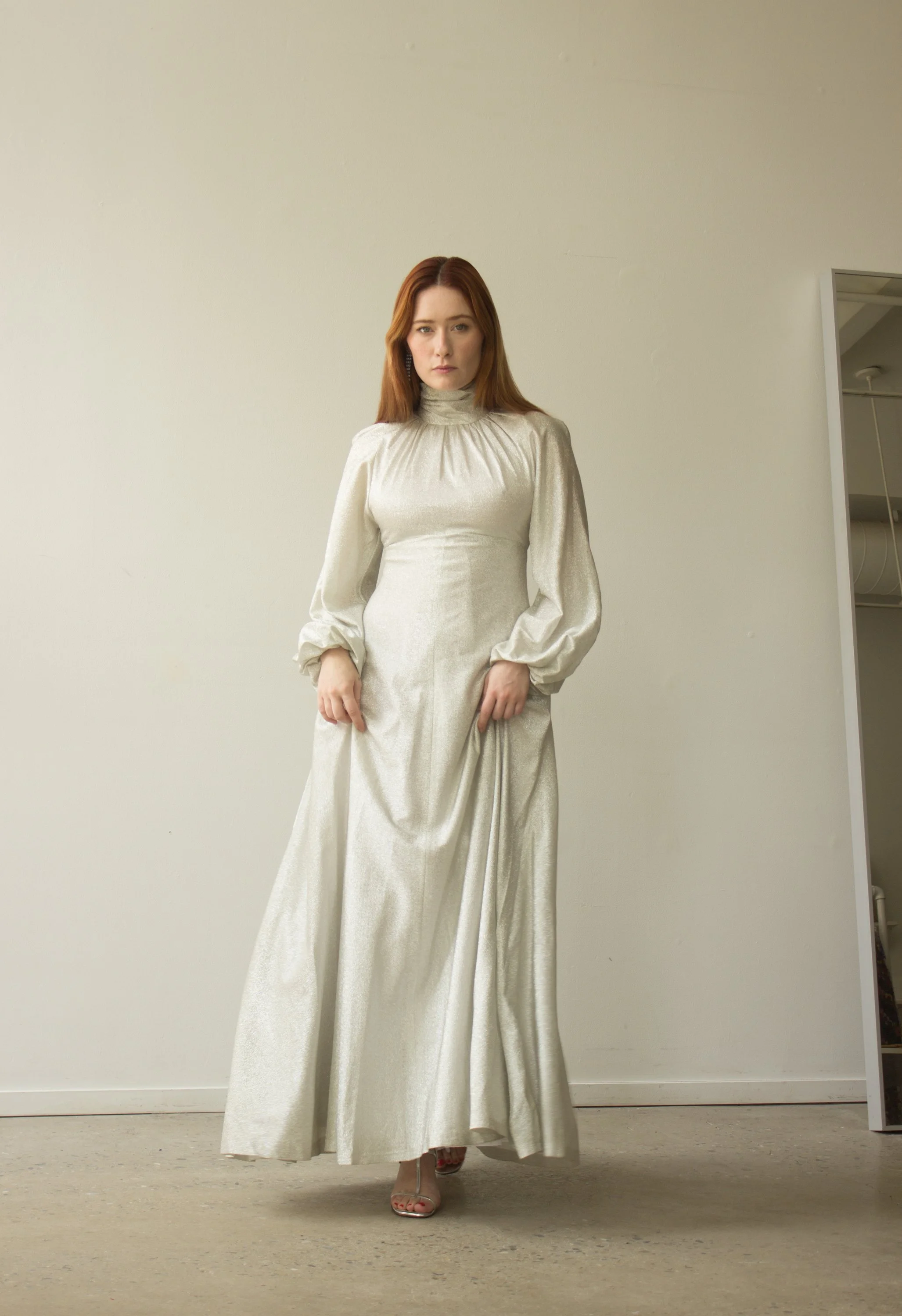 chinese dress ladies Rare 1970s Gunne Sax Long Sleeve Maxidress| XS-M – Very Breezy main image 0