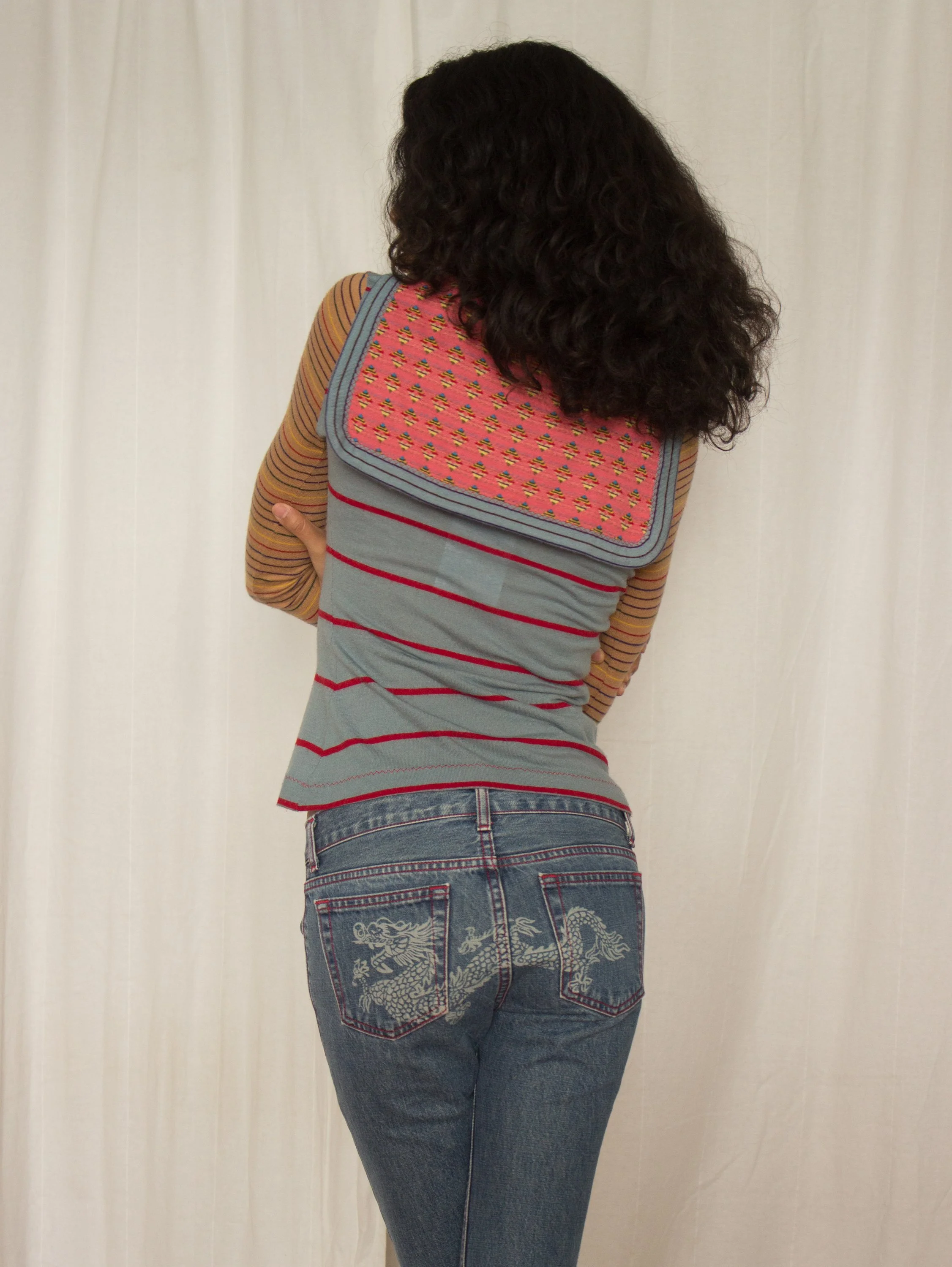 Y2K Vivienne Tam Low Rise Denim with Dragon Motif — Wayward Collection