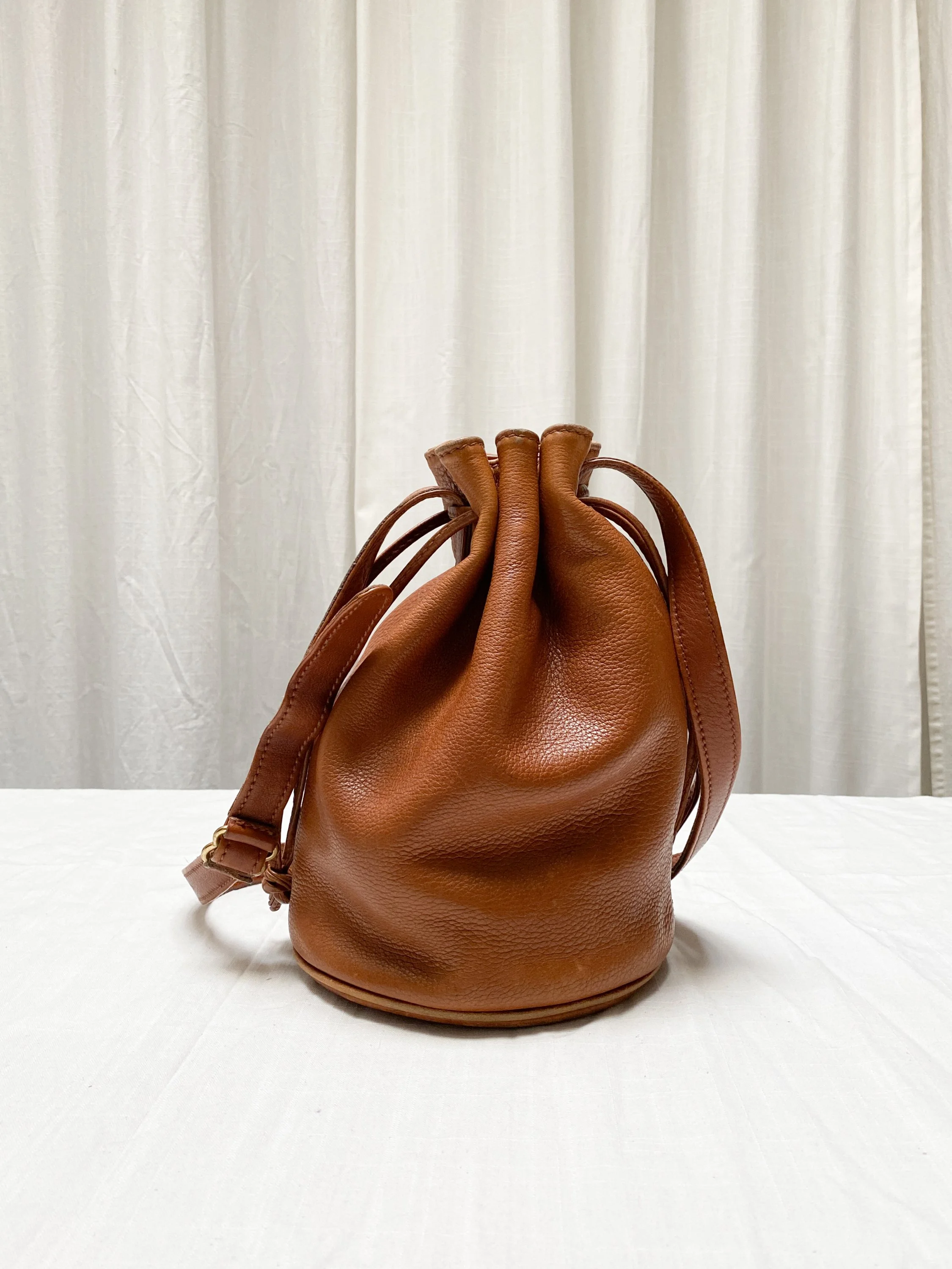 Vintage Coach Bucket Brown Leather Bag