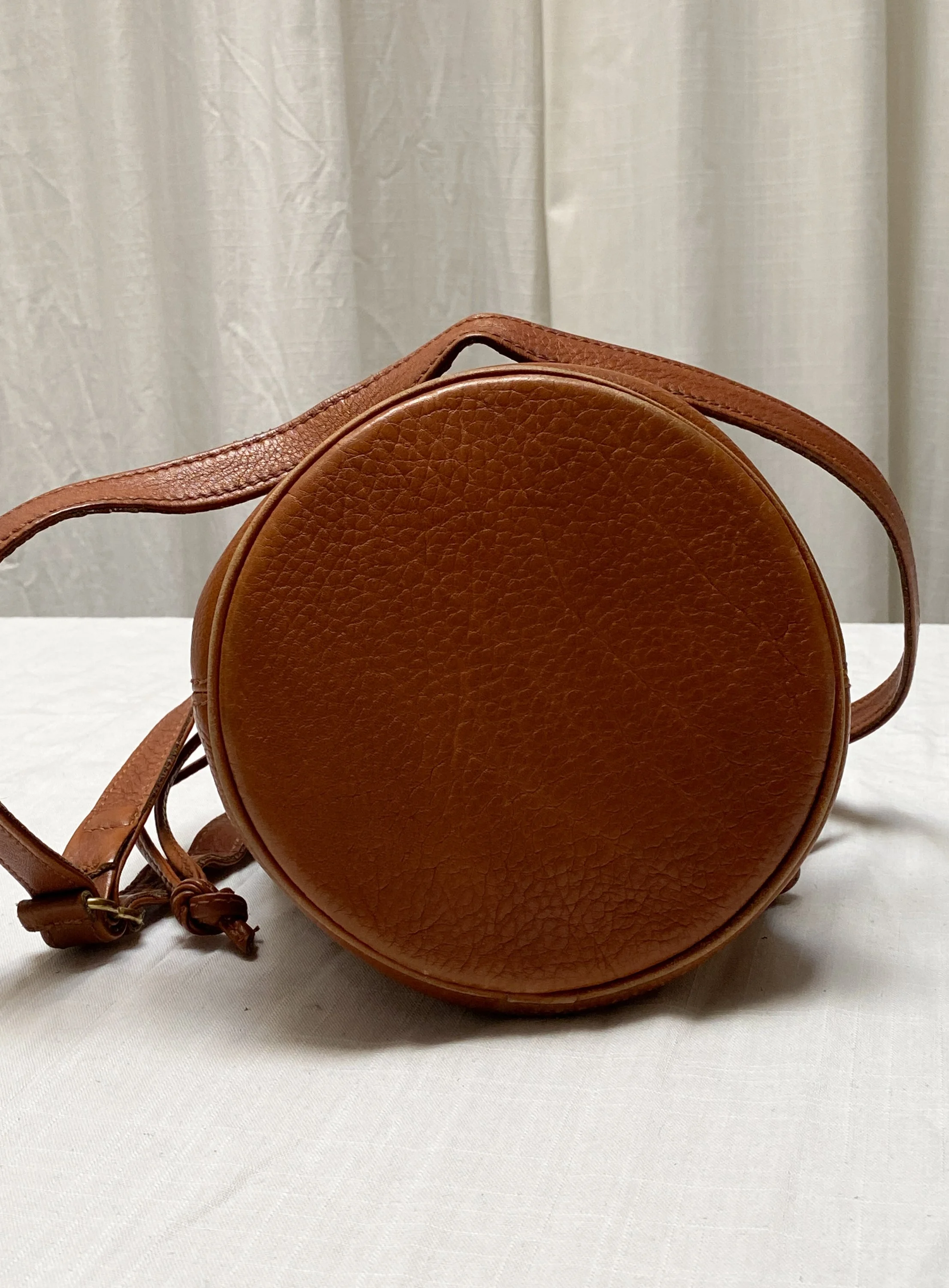 1980s Coach Sonoma Pebbled Leather Bucket Bag in Saddle — Wayward 