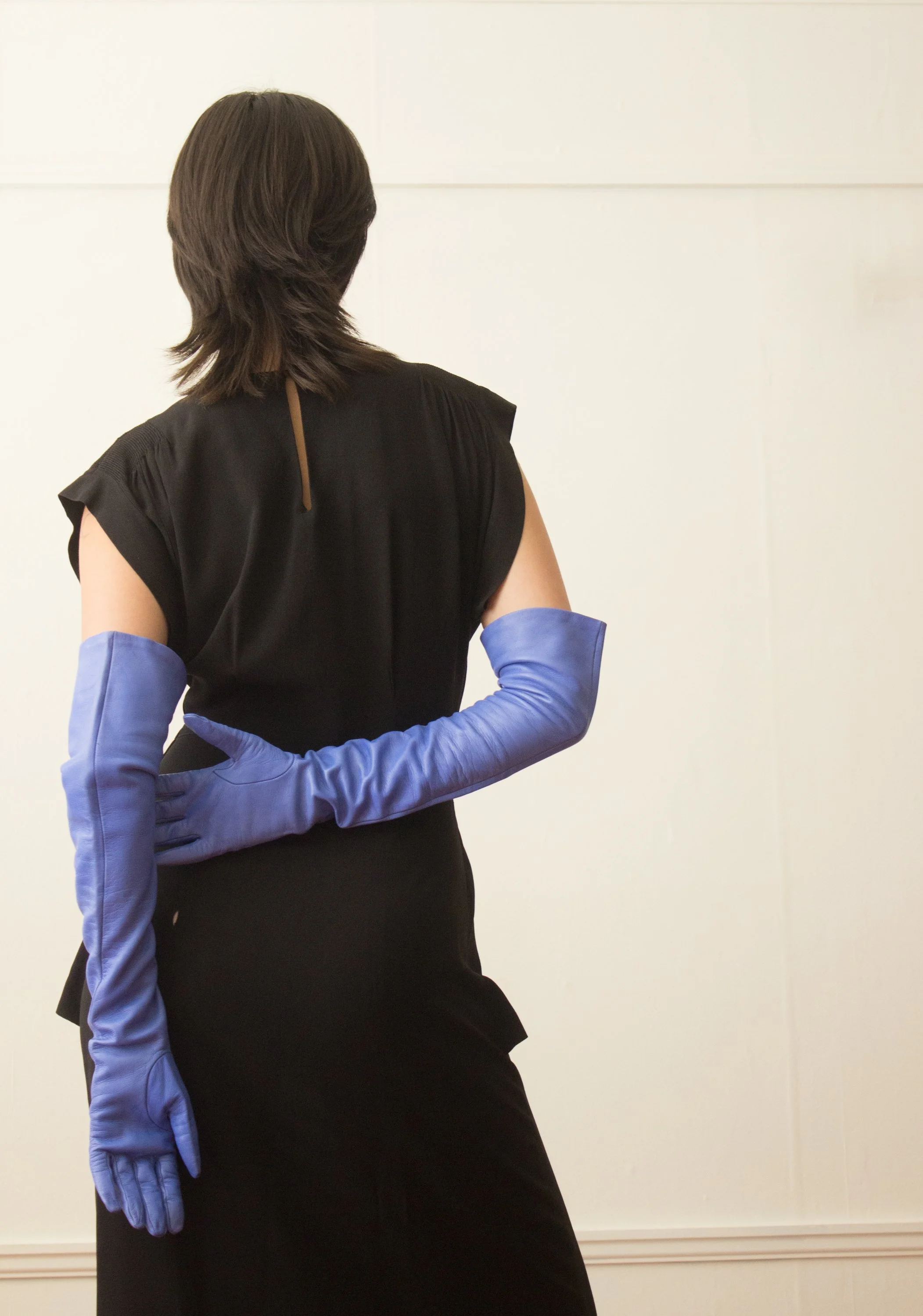 Opera Gloves Ladies Navy Blue Gloves Ladies Gloves Shoulder Length