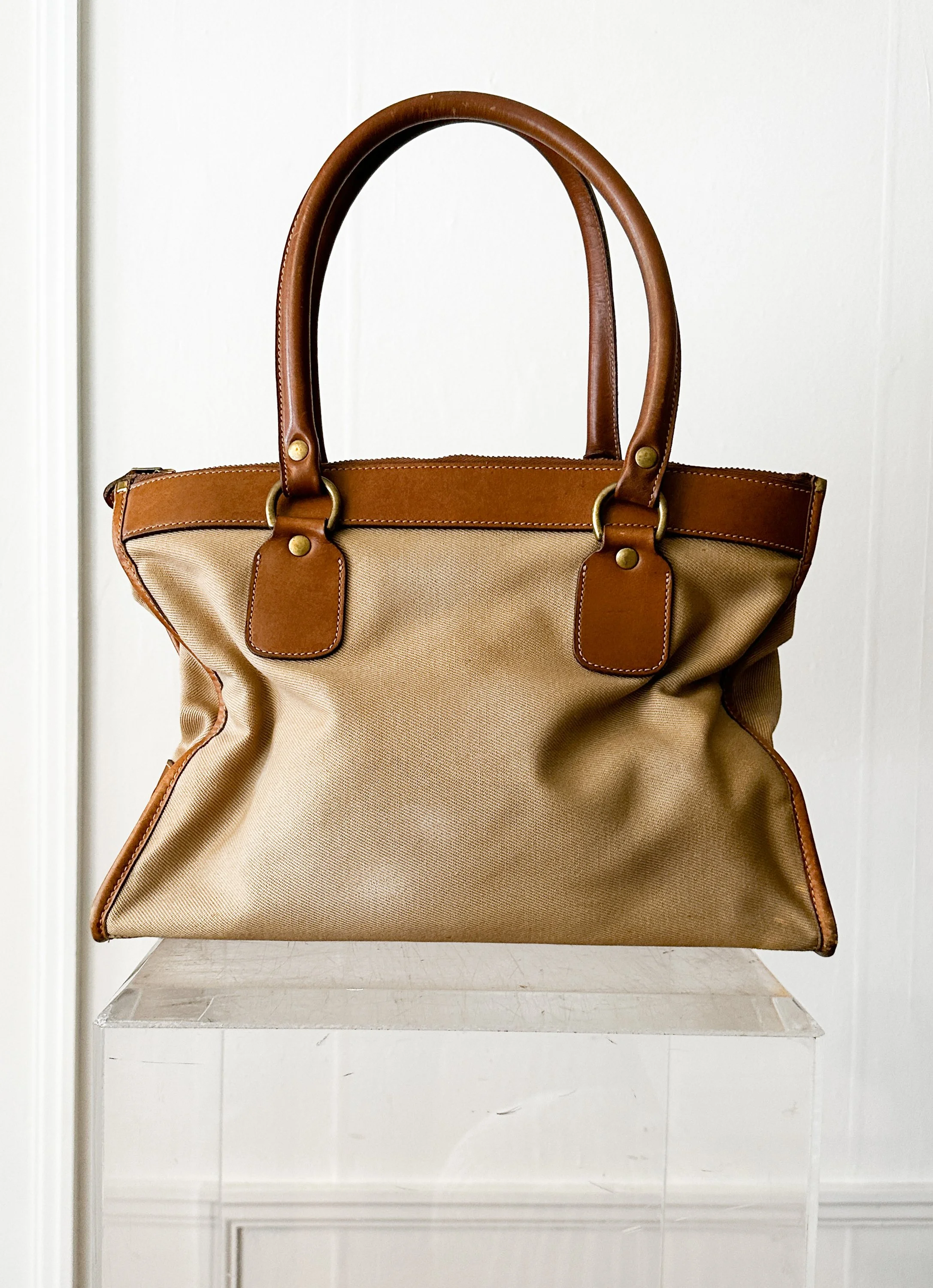 1980s Gurkha No. 9 Canvas and Leather Shoulder Bag — Wayward 