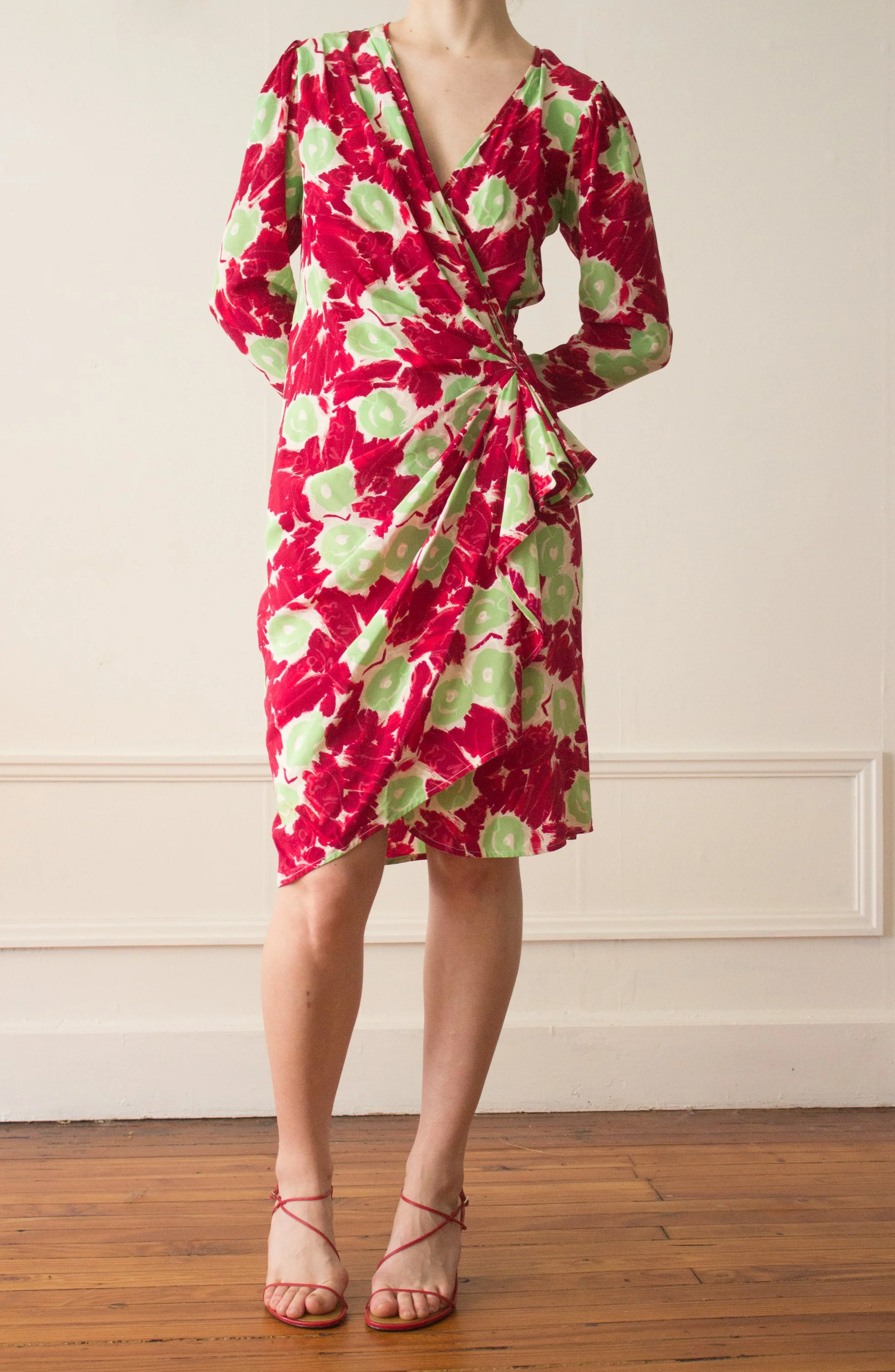 1980s Ungaro Parallel Paris Silk Wrap Dress — Wayward Collection