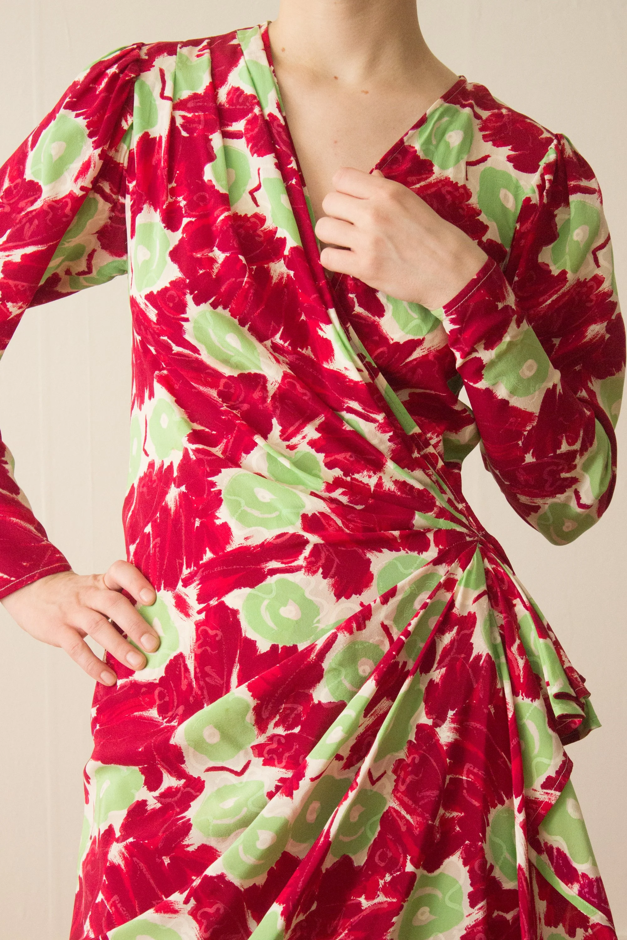 1980s Ungaro Parallel Paris Silk Wrap Dress — Wayward Collection