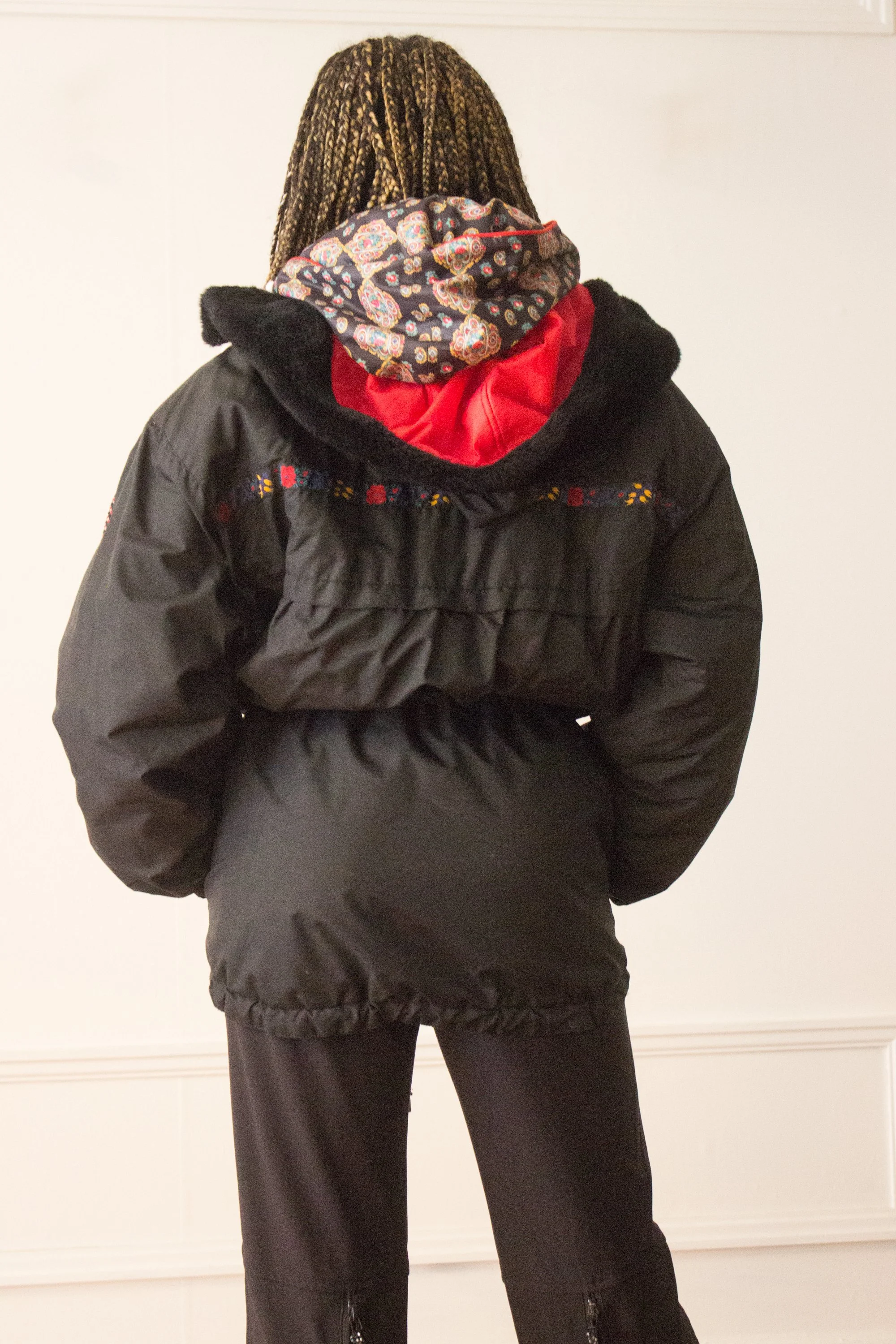 1980s Edelweiss Ski Jacket with Rose Jacquard Trim — Wayward 