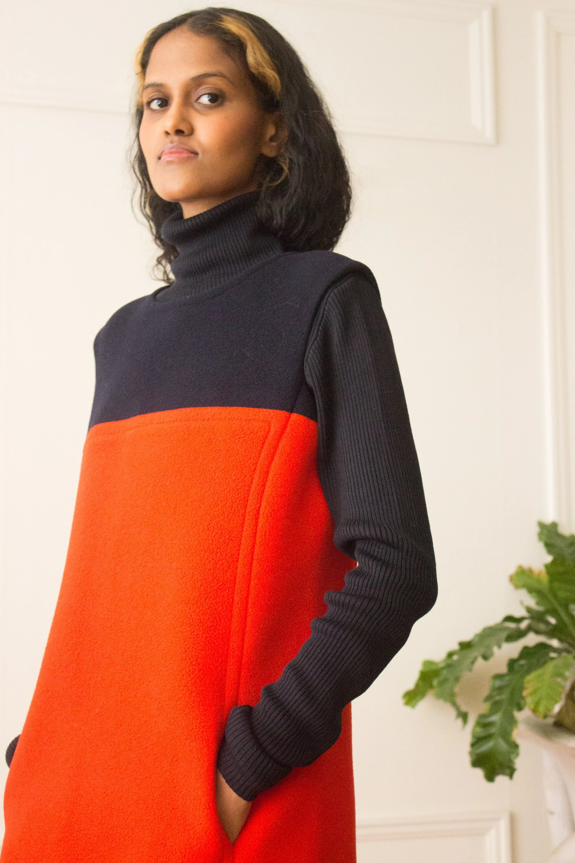 1960s Mod Colorblock Blanket Wool Shift Dress  Wayward Collection