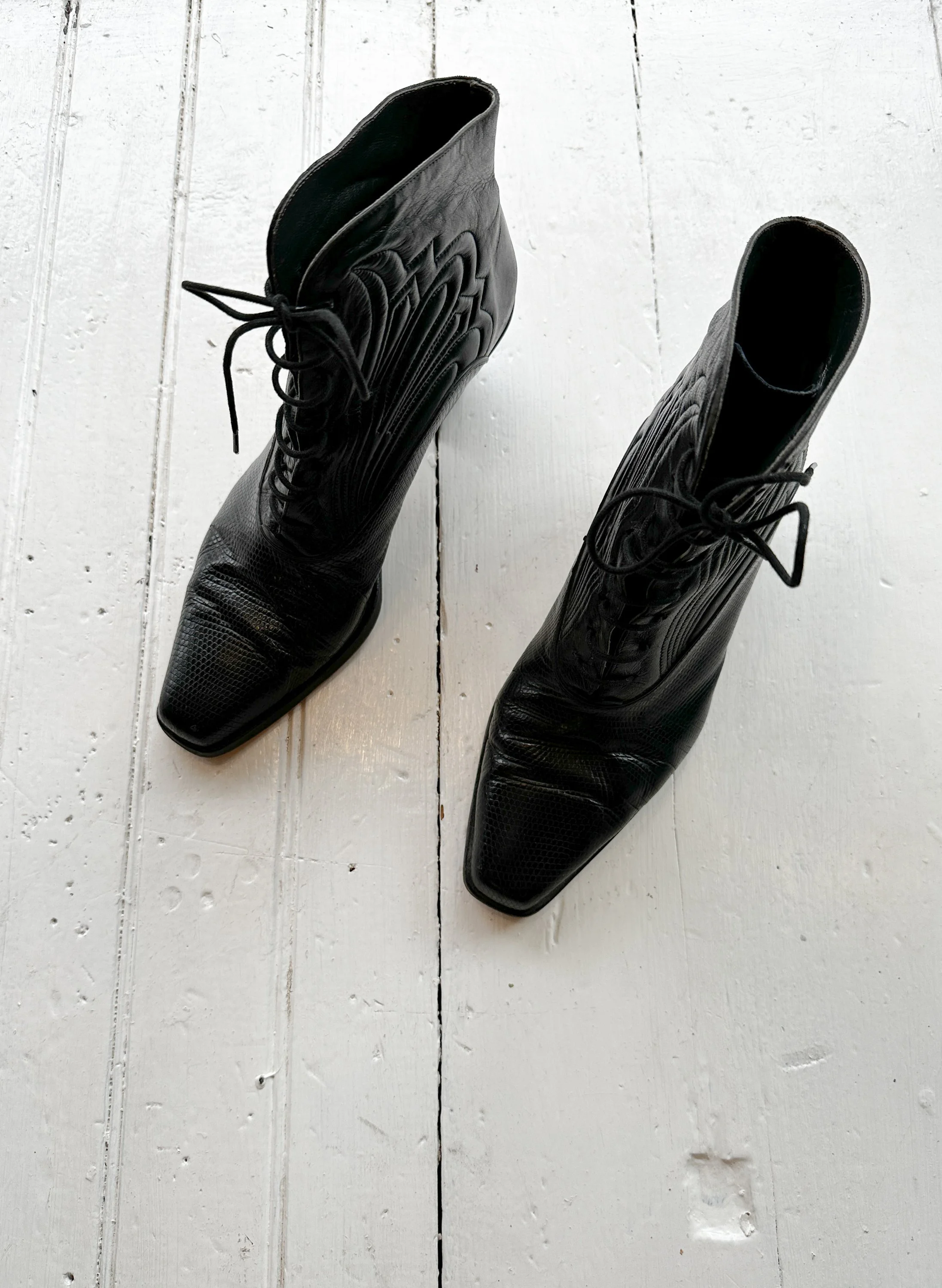 1980s Via Spiga Quilted Leather Ankle Boots — Wayward Collection