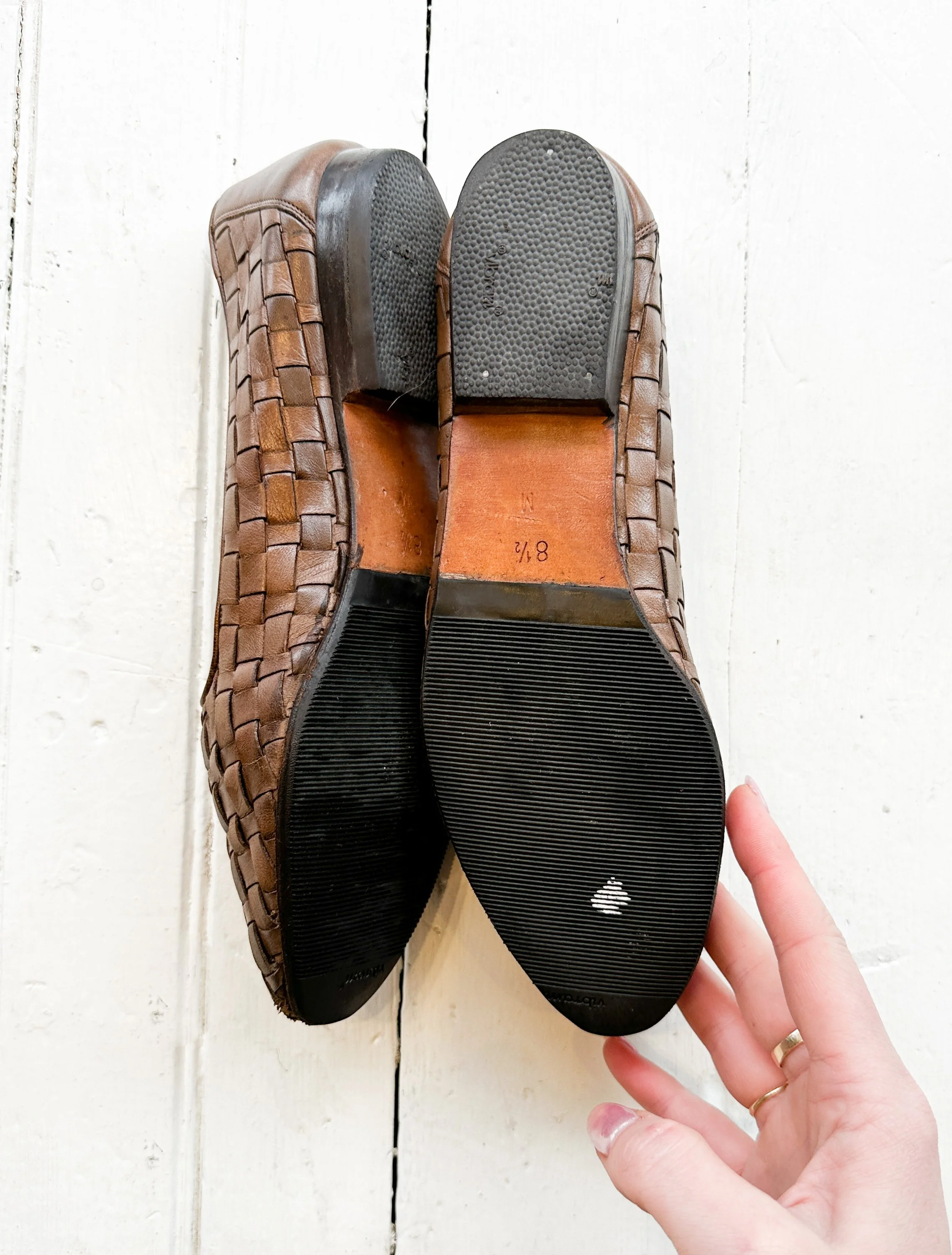 1980s Cole Haan Intreccatio Slipper - Taupe — Wayward Collection