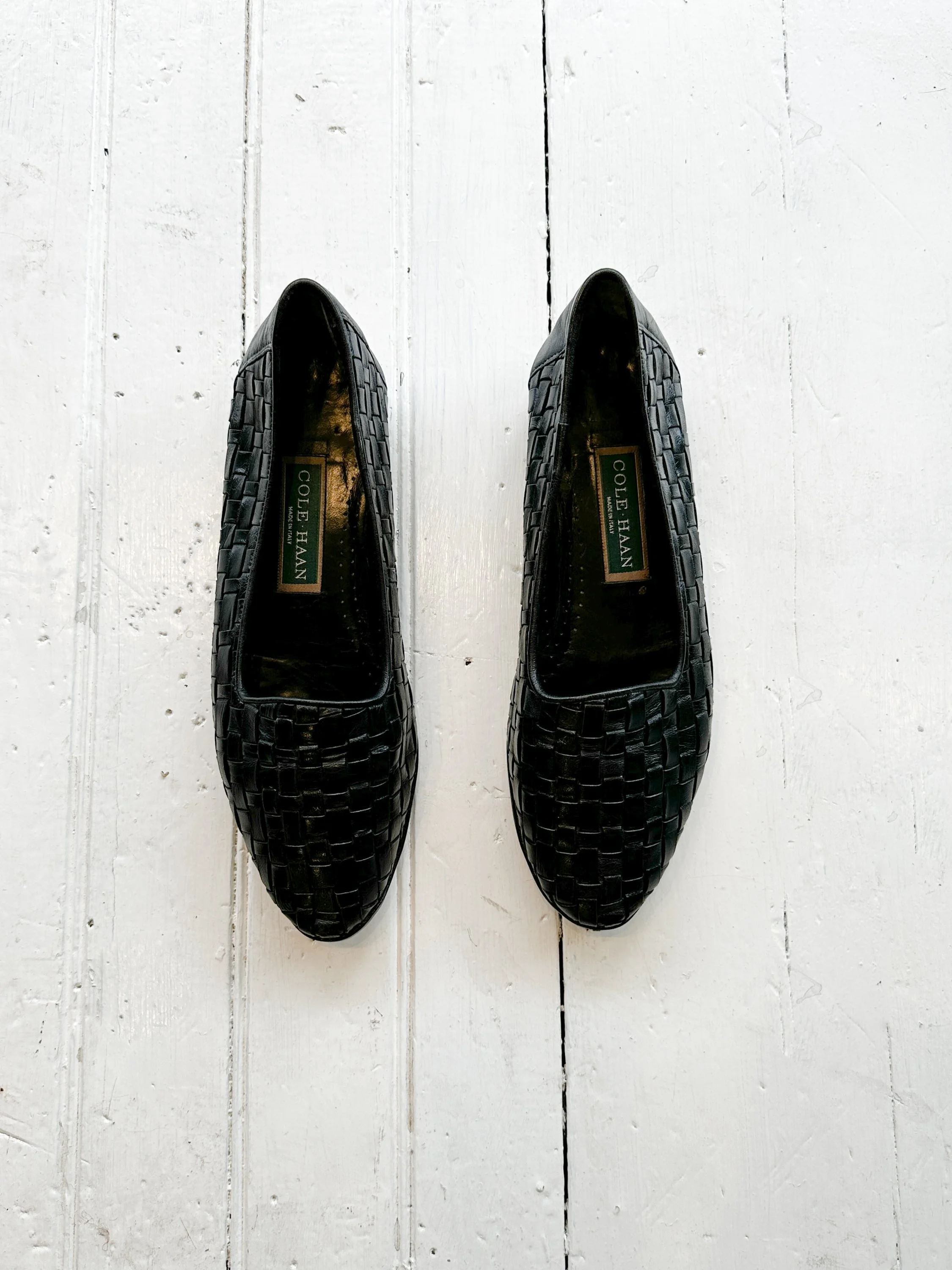 Cole Haan Black Woven Leather Slip-On Loafers Cole Haan Men main image 2