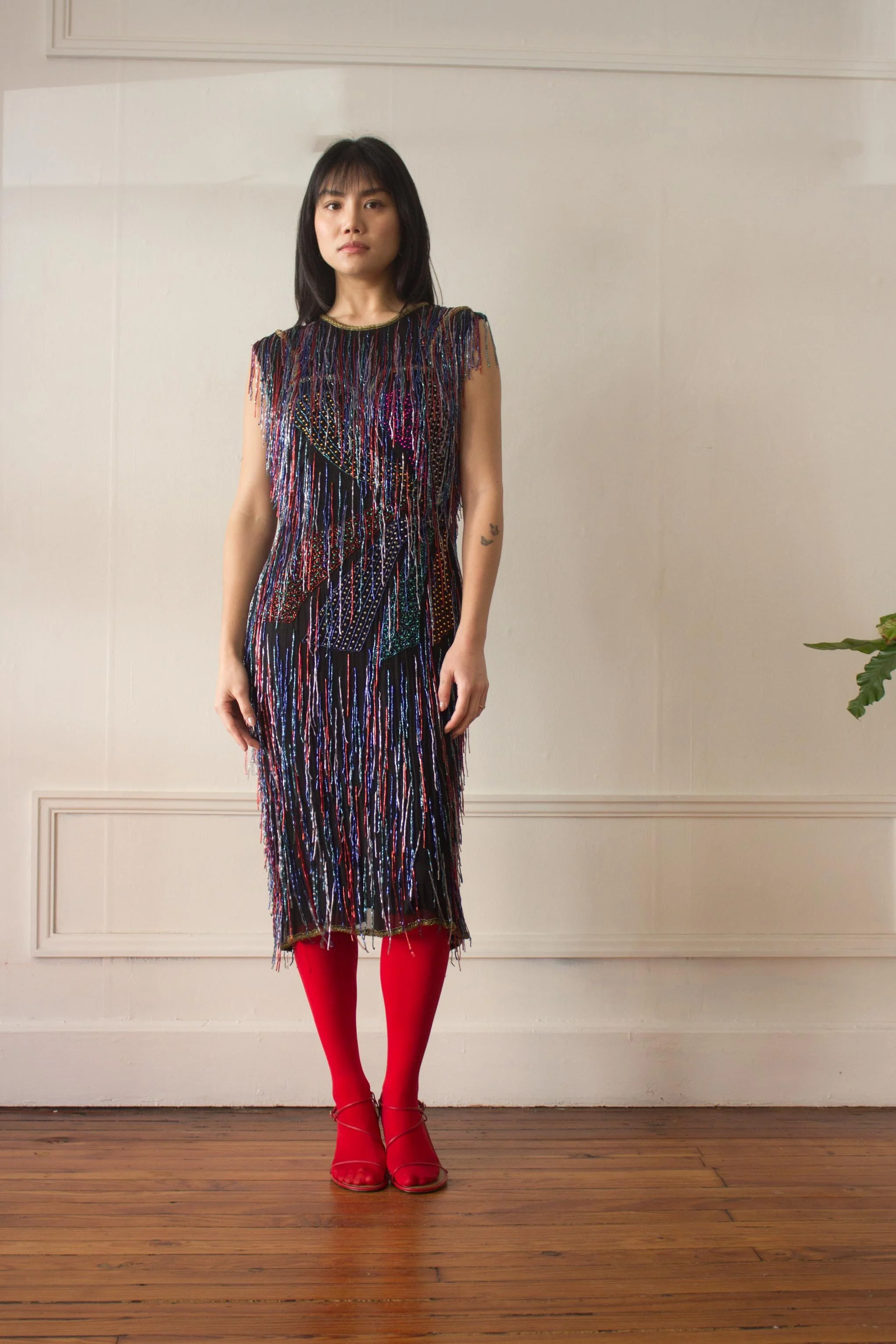 swee lo sequin dress 1970s Swee-Lo Beaded Dress — Wayward Collection