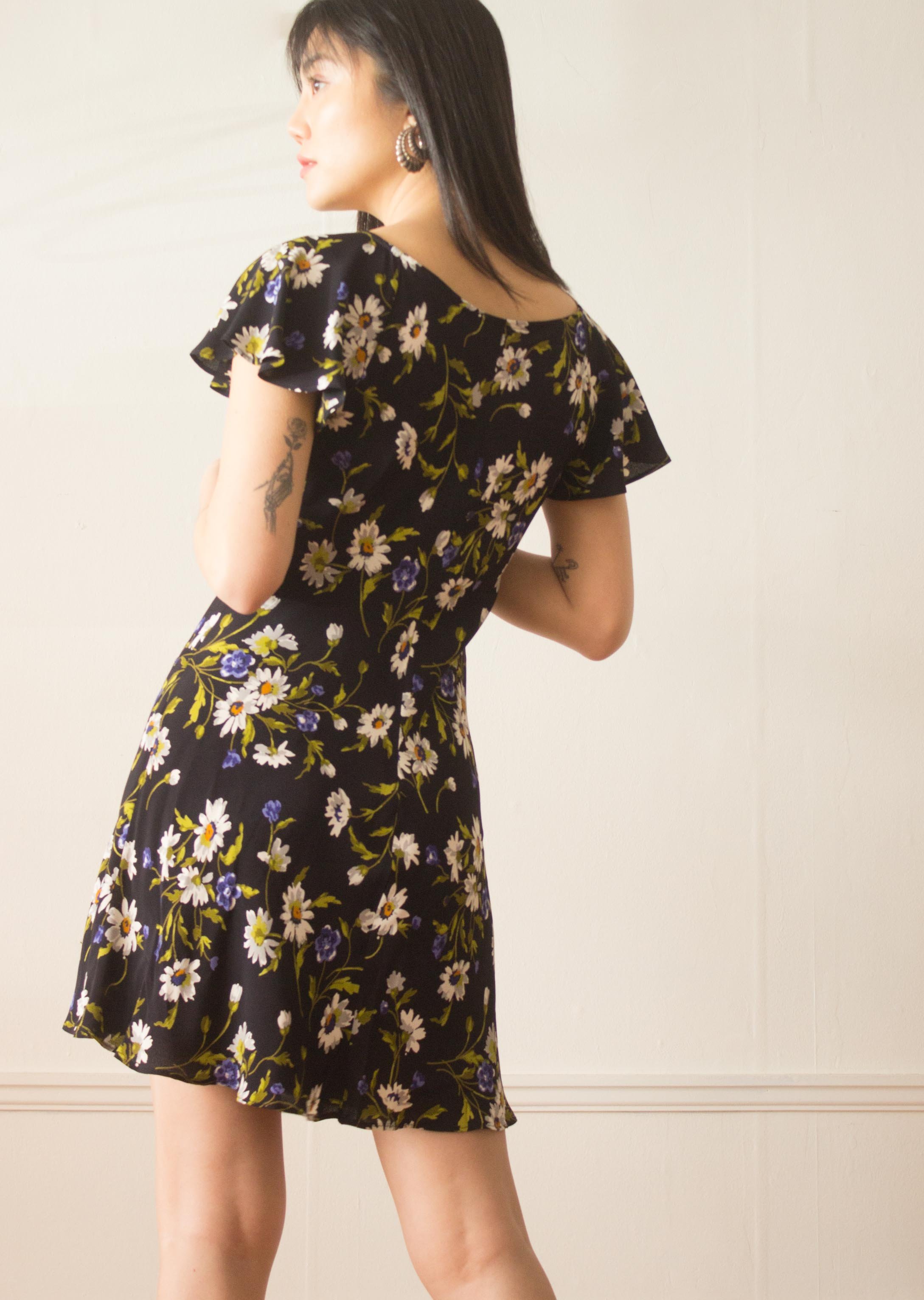 betsey johnson black floral dress Vintage Betsey Johnson Black Label 90s Floral Bias Cut Y2K Maxi Slip Dress  Sz 8
