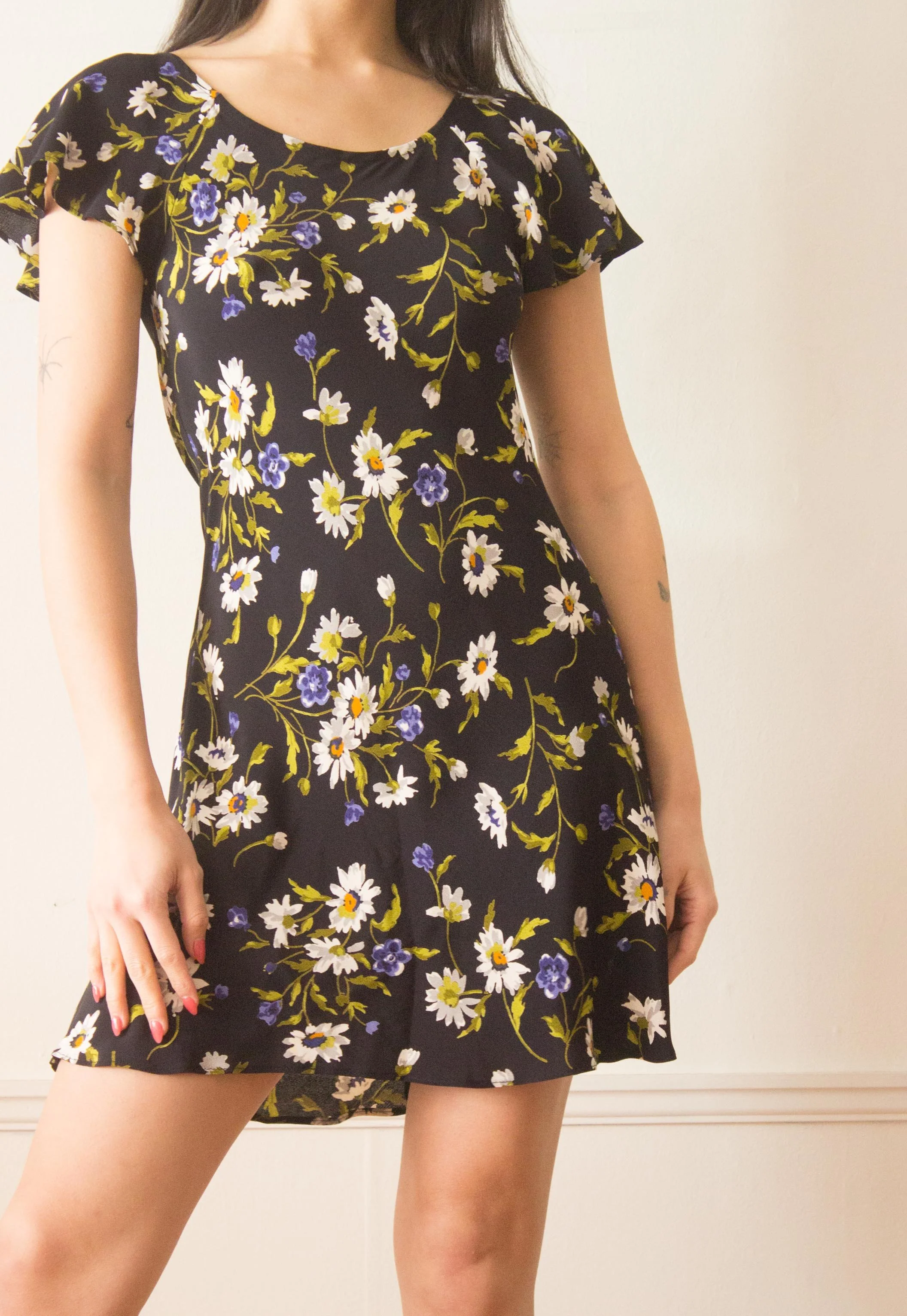 90s betsey johnson dress Vintage 1990's Dark Floral Bias Cut Dress by Betsey Johnson / S – Xtabay  Vintage main image 1