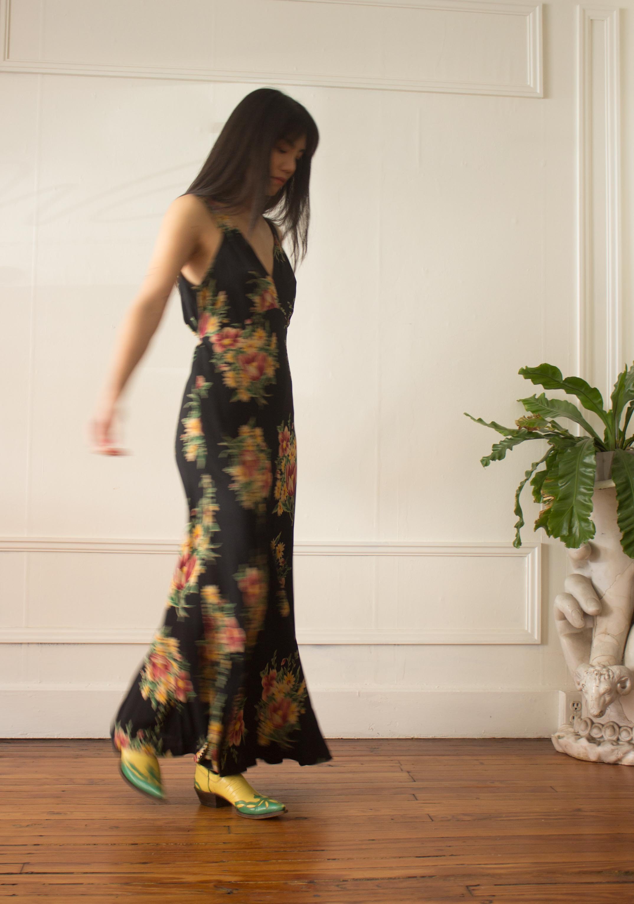 betsey johnson black floral dress 1990s Betsey Johnson Butterfly Print Rayon Crepe Black Floral Bias Cut –  Breath Of the Earth