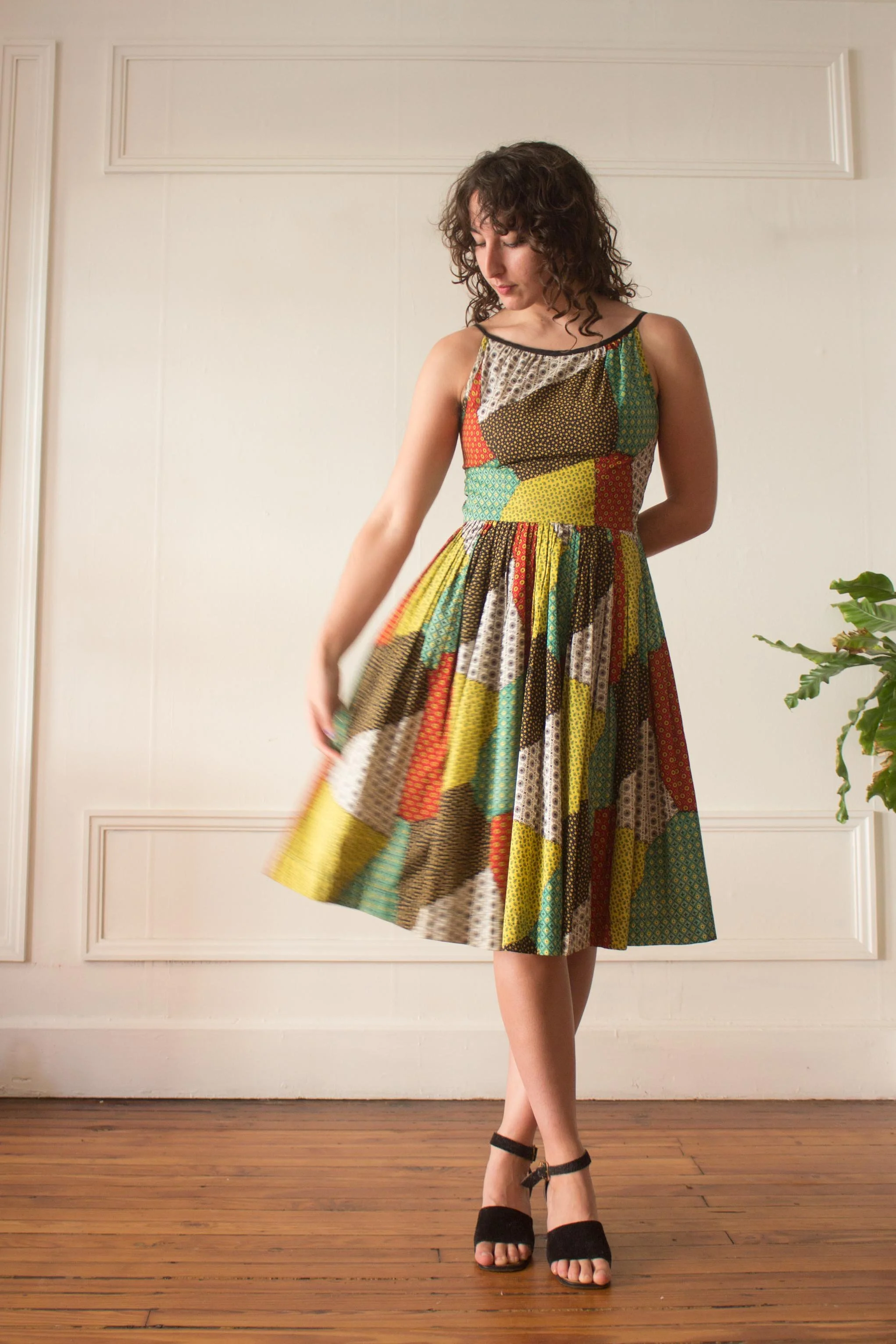 1950s Provenal Patchwork Cotton Sun Dress  Wayward Collection