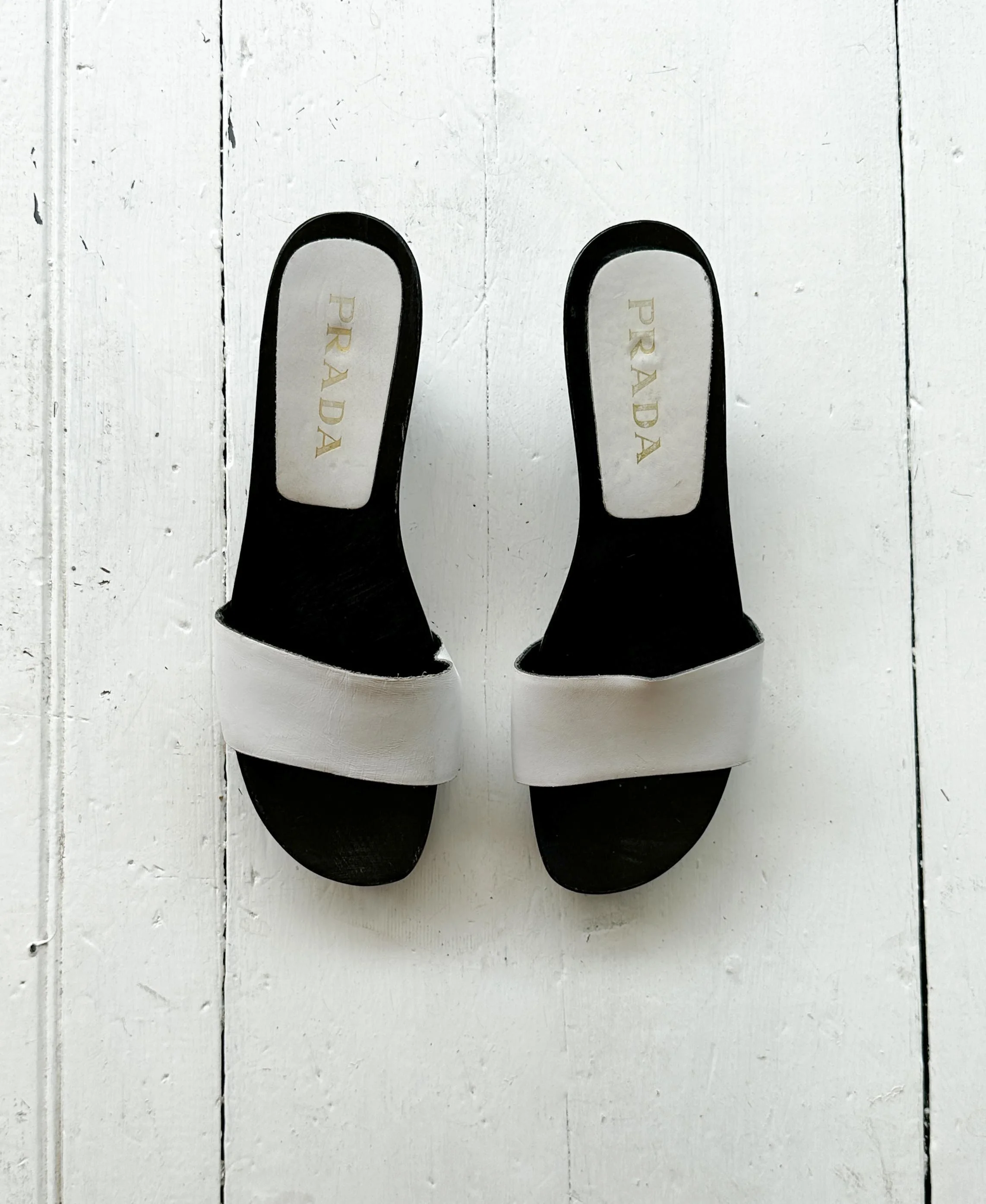 Y2K Prada Wooden Clogs — Wayward Collection