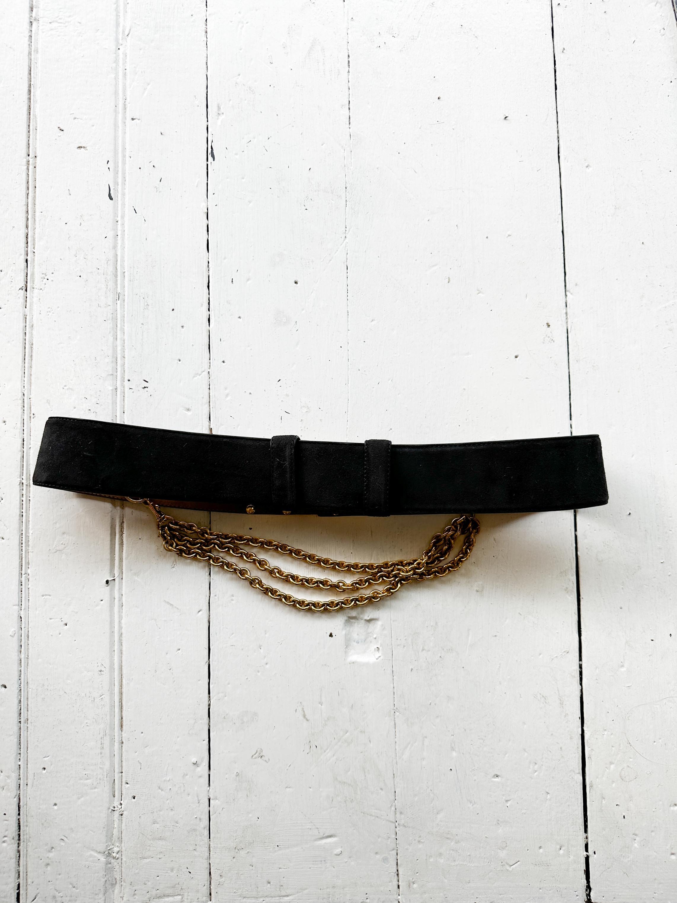 RARE VINTAGE ROBERT LEE MORRIS 4 DONNA KARAN GRIPOIX MALTESE CROSS LEATHER BELT Robert Lee Morris for Donna Karan Gold Mesh belt | Robert  main image 4