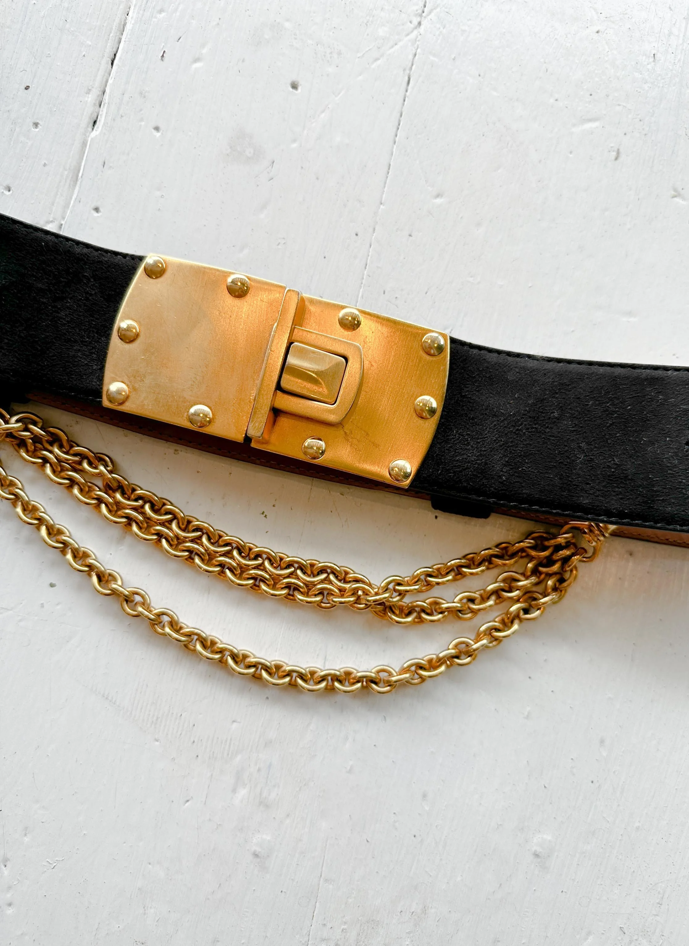 1990s Donna Karan by Robert Lee Morris Nubuck and Gold  display picture 2