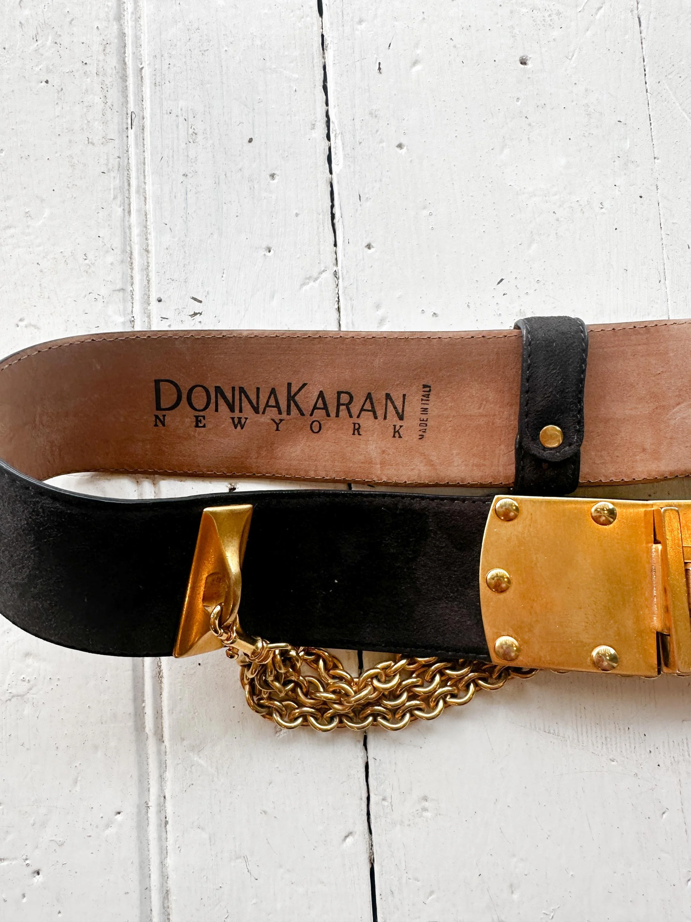 1990s Donna Karan by Robert Lee Morris Nubuck and Gold  display picture 1