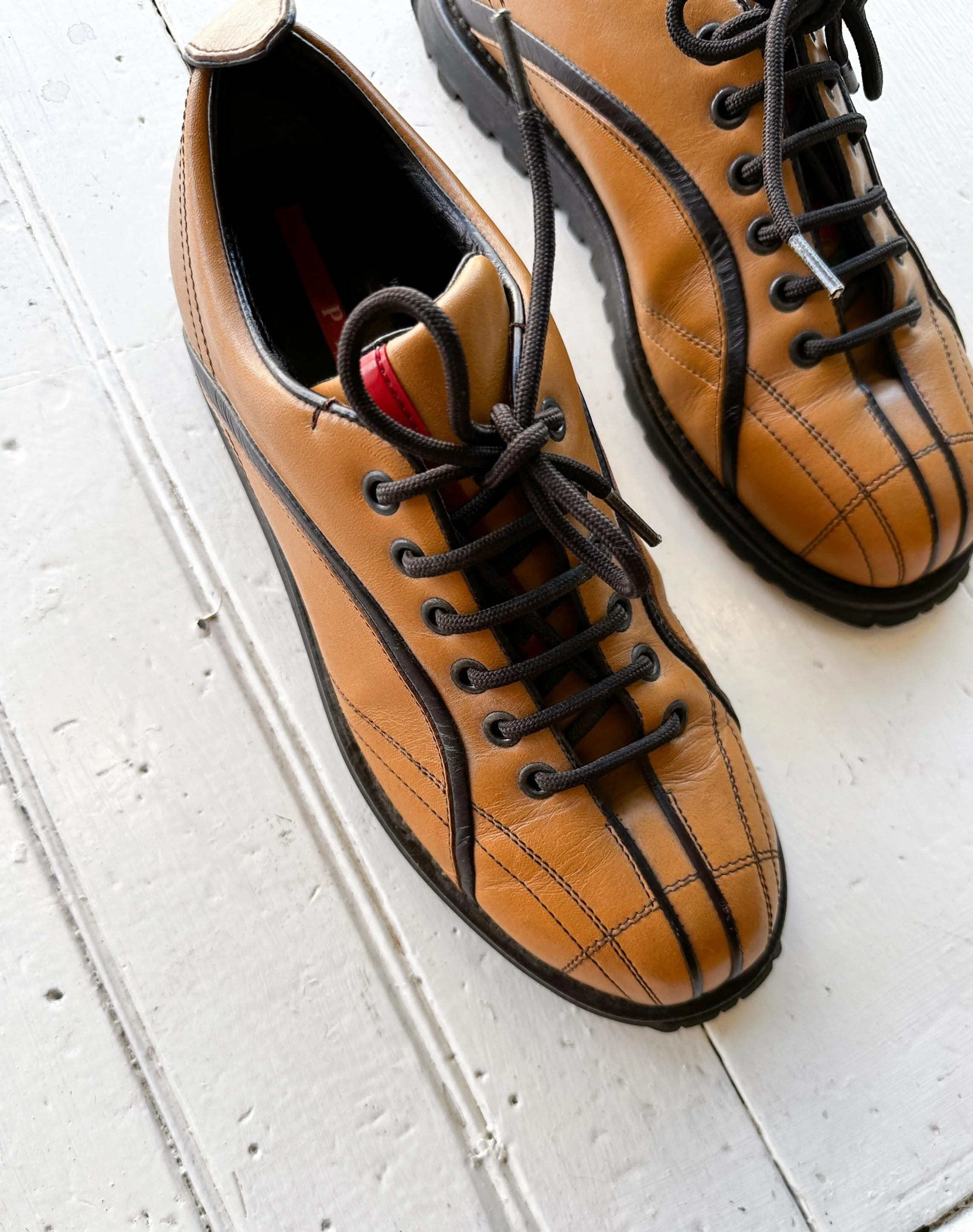 1990s archive Prada Sport leather shoes