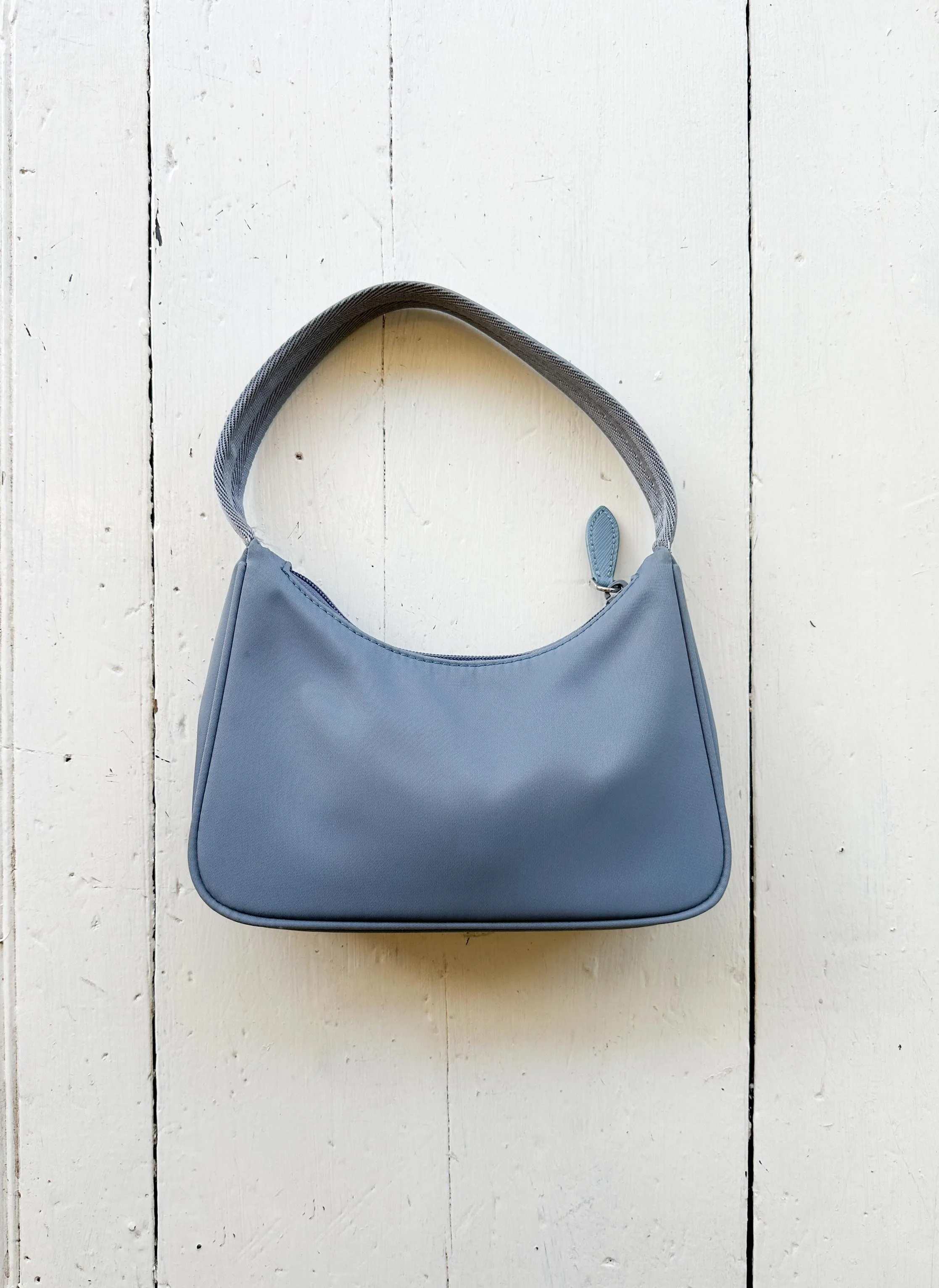 Prada Re-Edition 2000 Tessuto Nylon Mini Hobo Bag - French Blue 