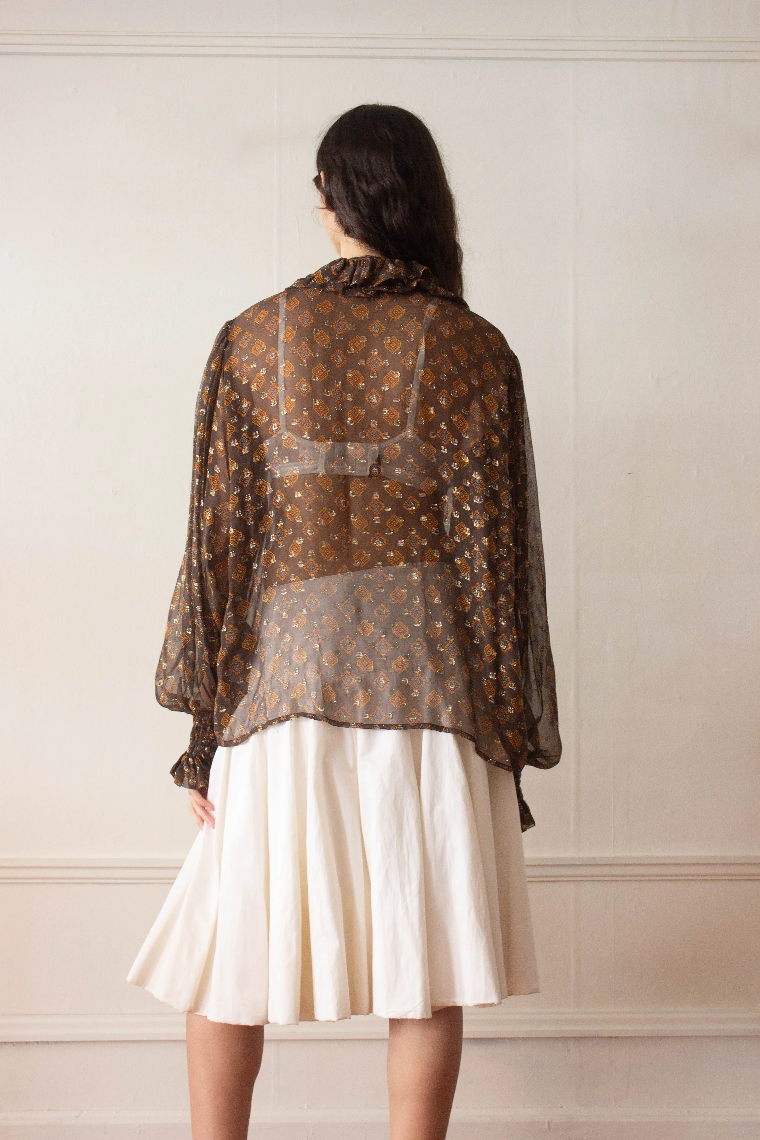 ysl silk jacquard peasant top (6 of 7).jpg