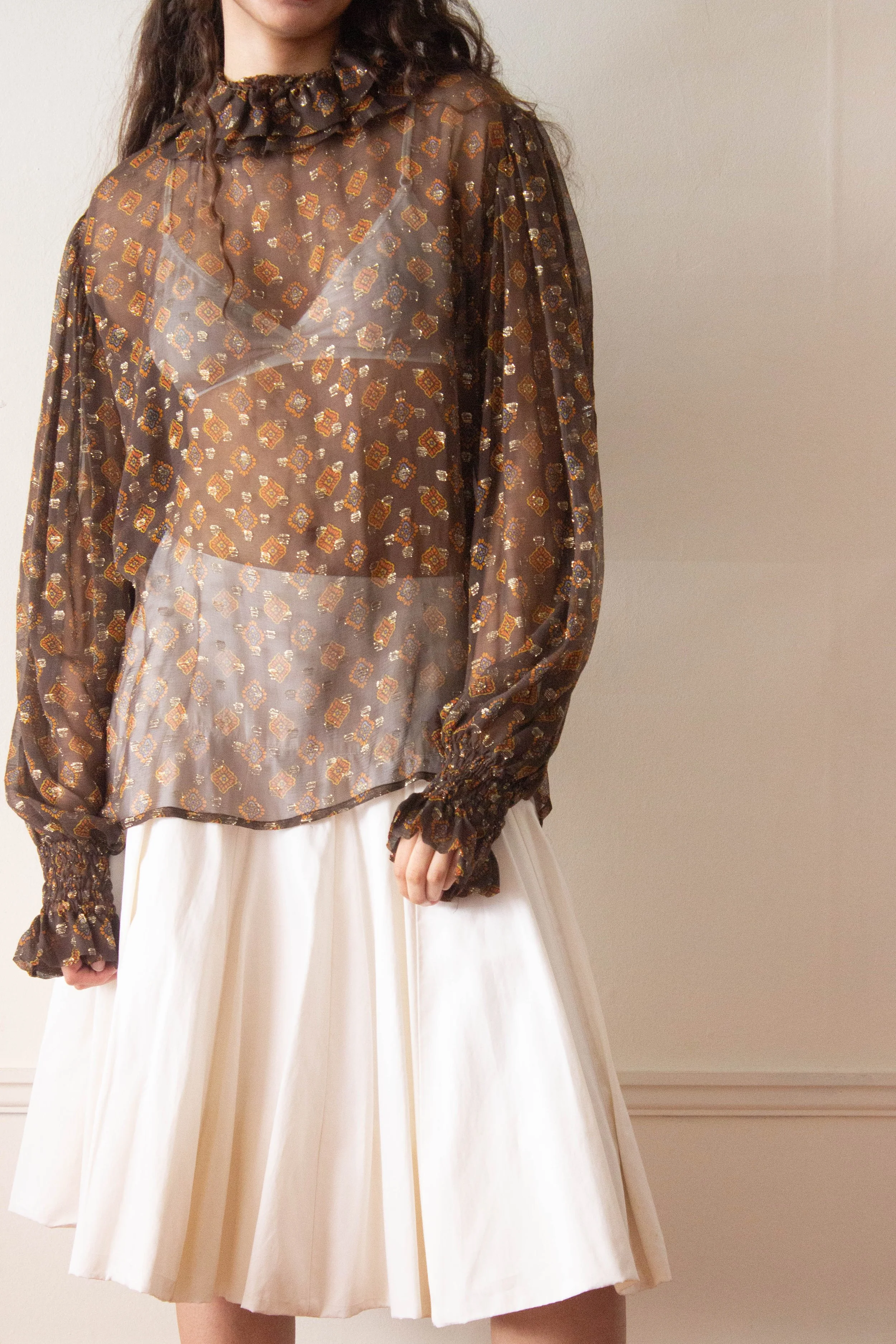 ysl silk jacquard peasant top (1 of 7).jpg