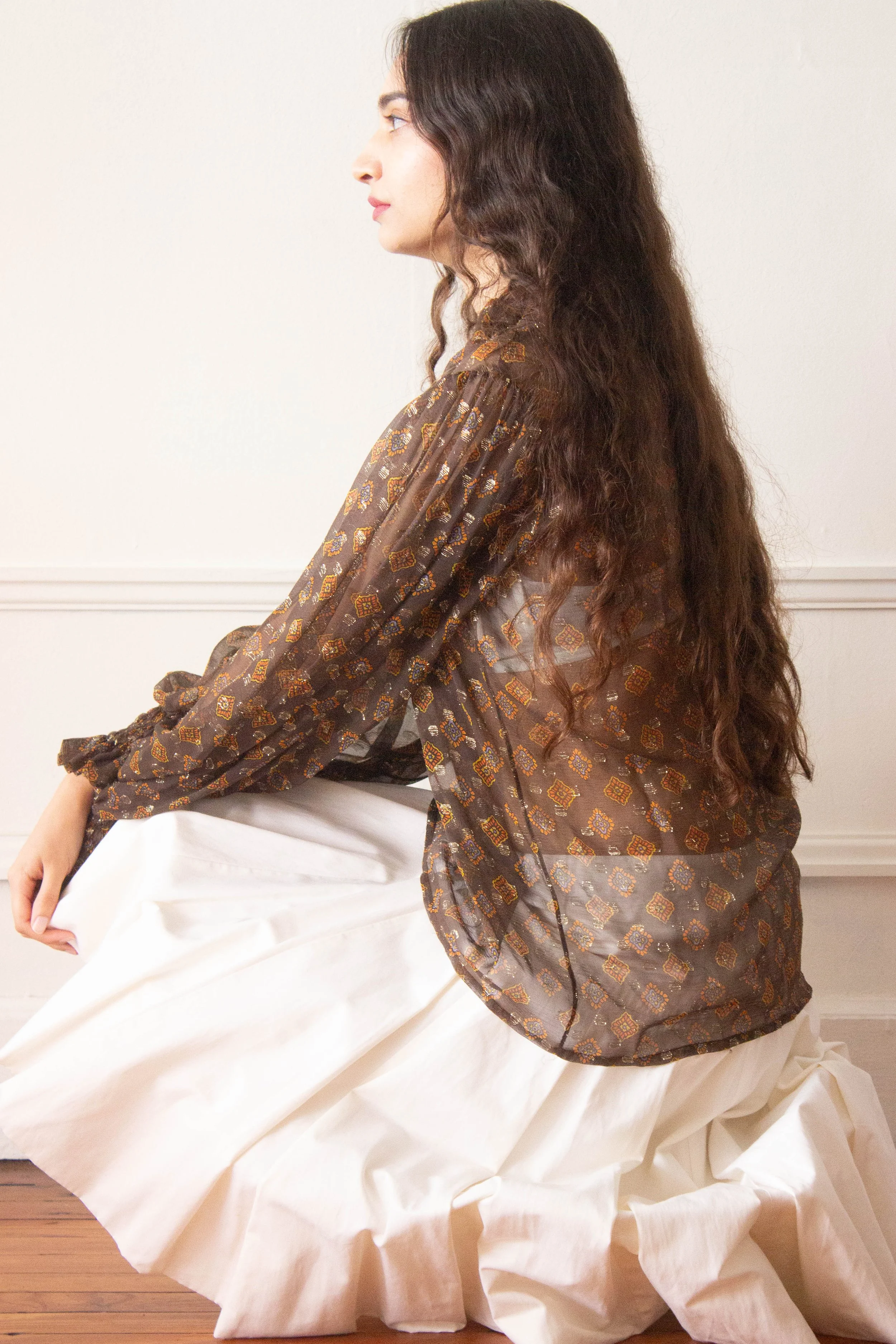 ysl silk jacquard peasant top (5 of 7).jpg