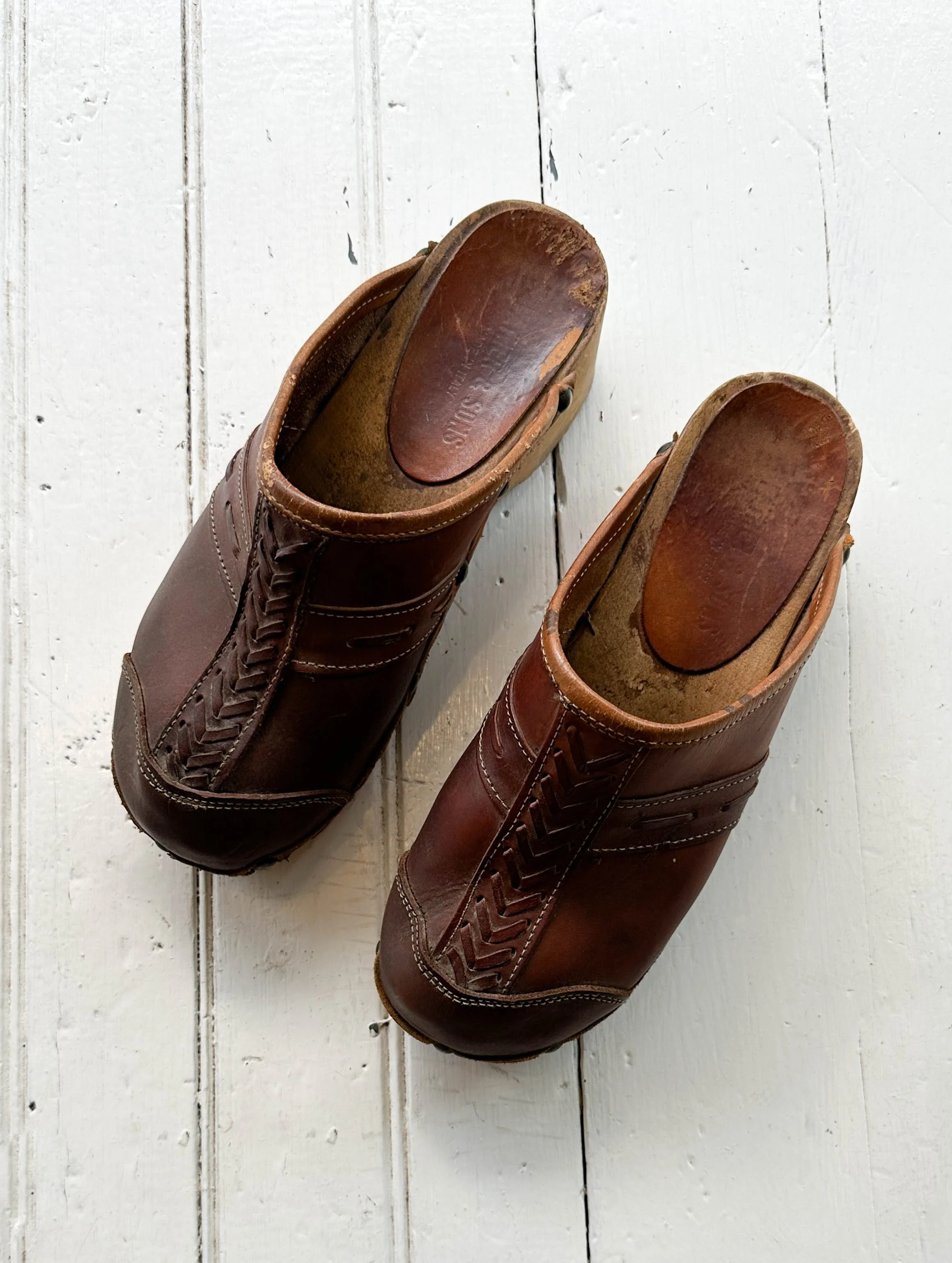 1970s Italian Leather Clogs — Wayward Collection