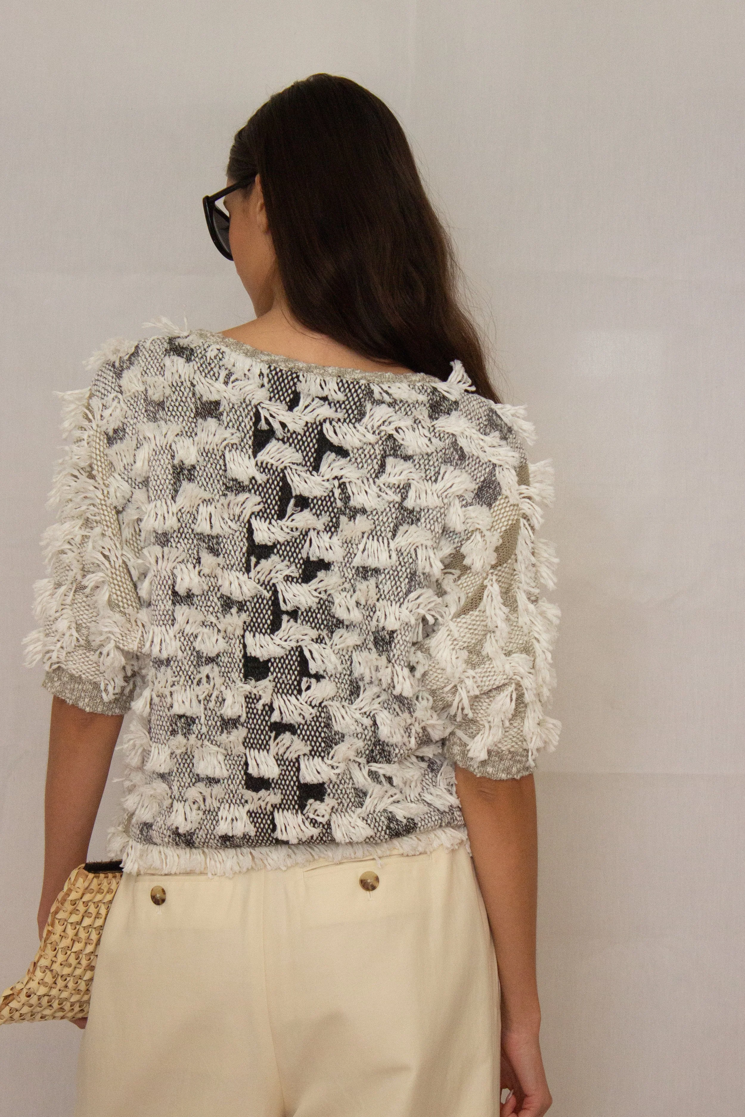 1980s Mariea Kim Fringed Cotton Knit — Wayward Collection