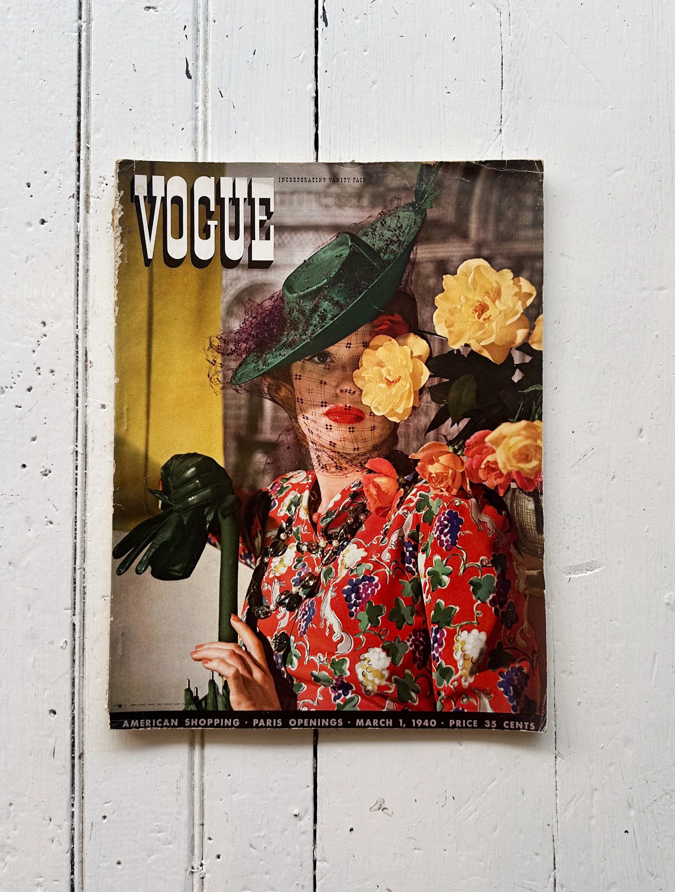 Vintage Vogue Magazine Horst P. Horst Cover March 1940