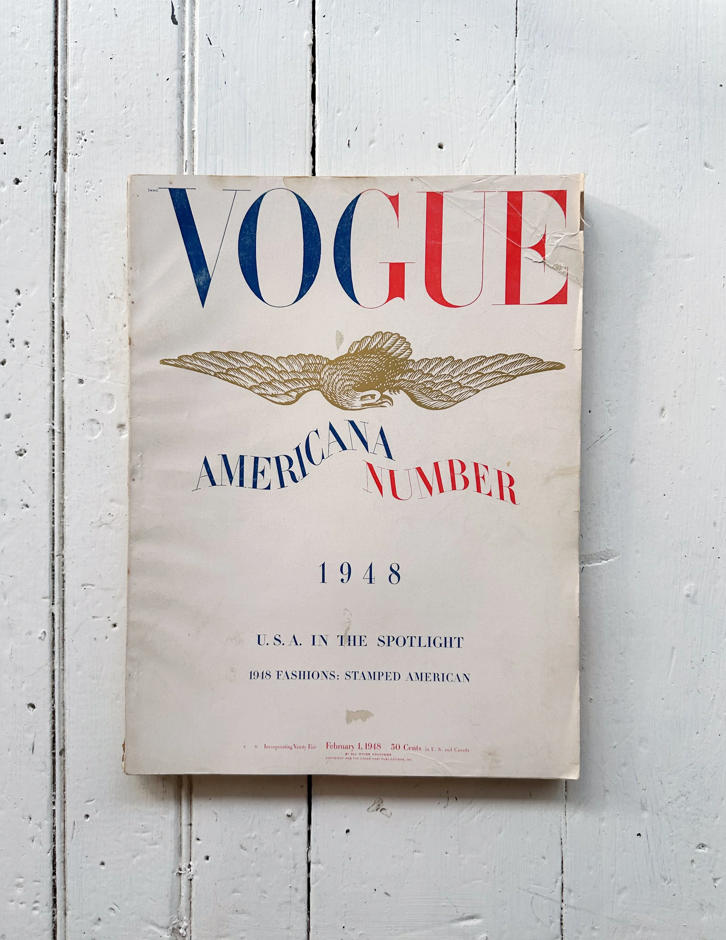 Vintage Vogue Magazine Americana February 1948