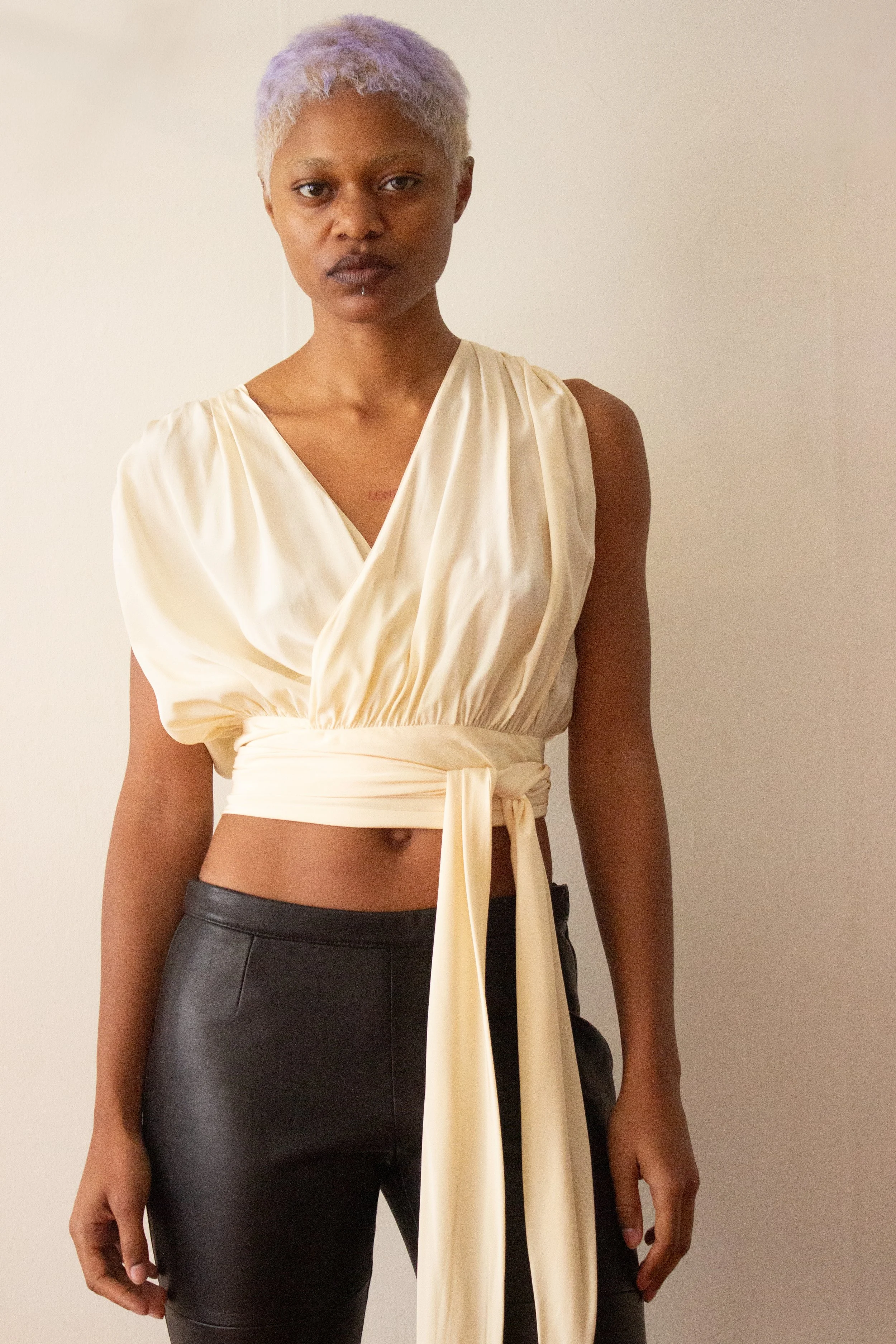 1970s Scott Barrie Silk Wrap Blouse
