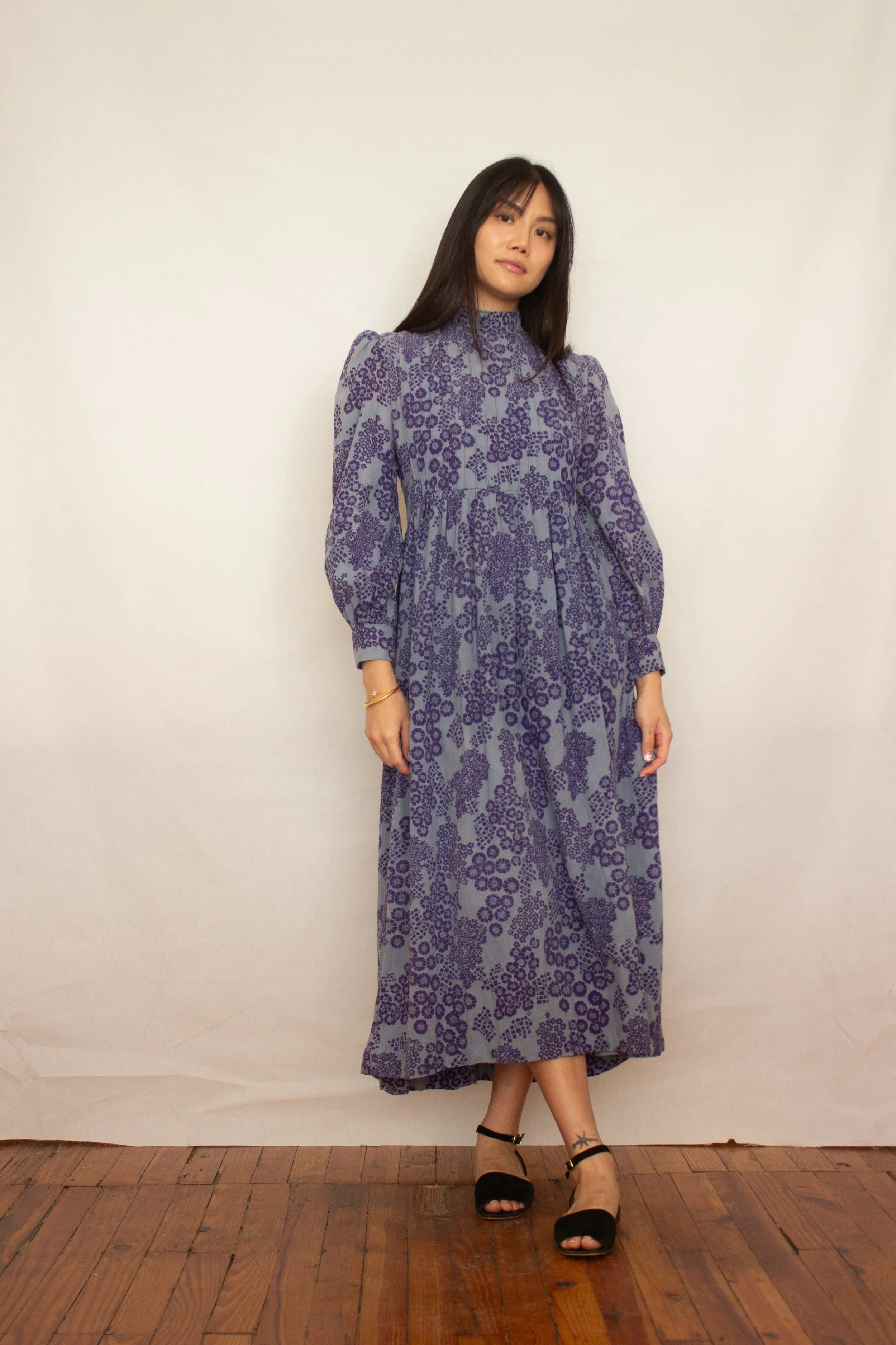 RARE 1970s Laura Ashley Block Printed Cotton Prairie Dress — Wayward ...
