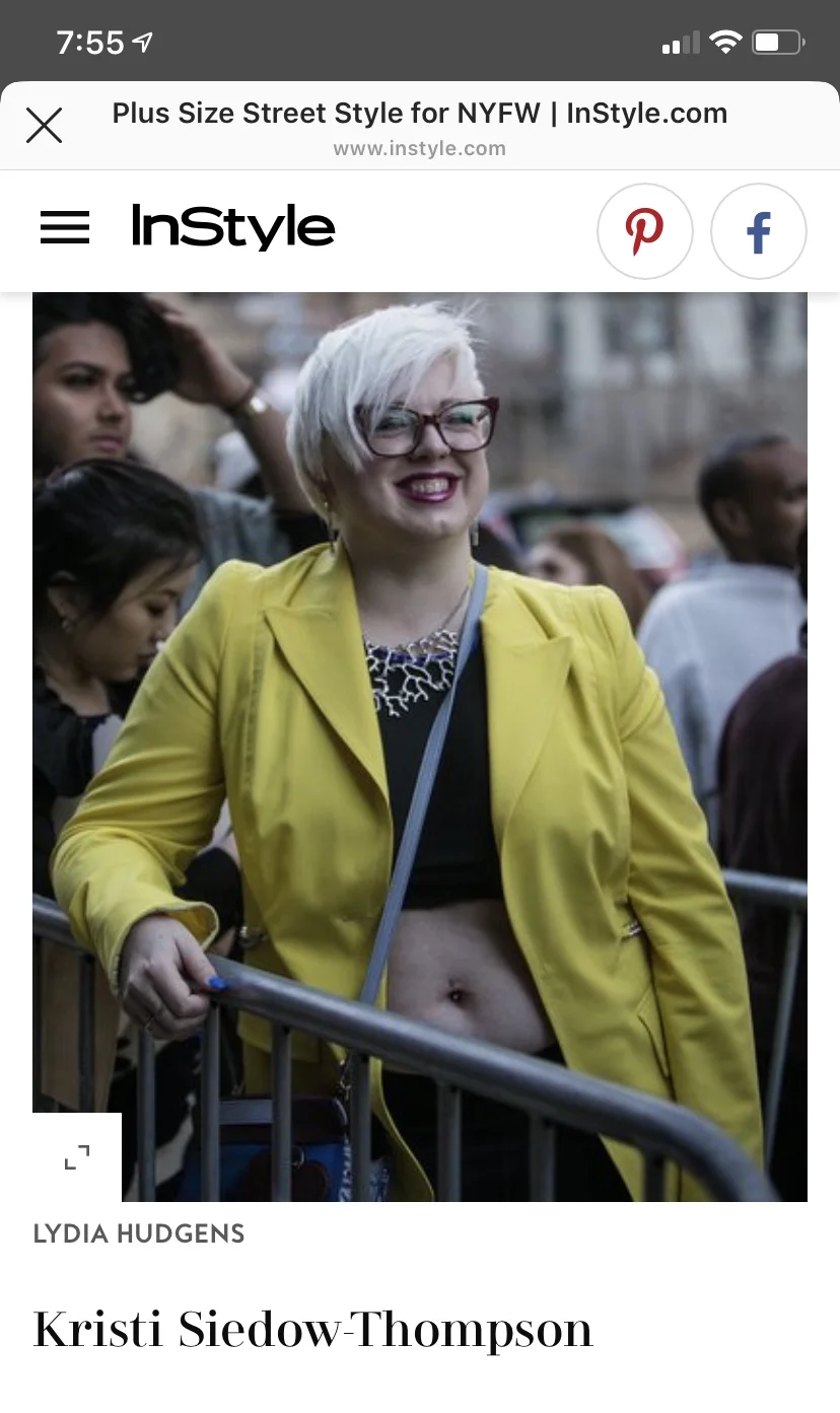 InStyle feature of Kristi Siedow-Thompson for NYFW Street Style coverage.