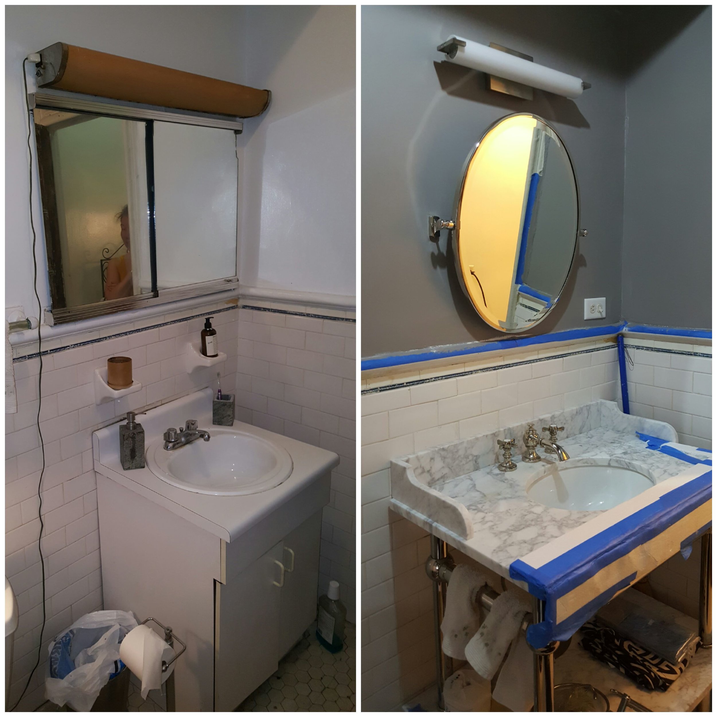 bathroom before and after