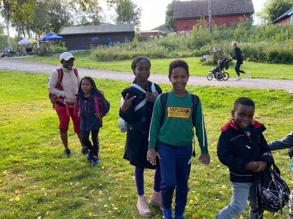 Barna under Ablooms deltakelse i «Friluftslivets uke» på Sognsvann.
