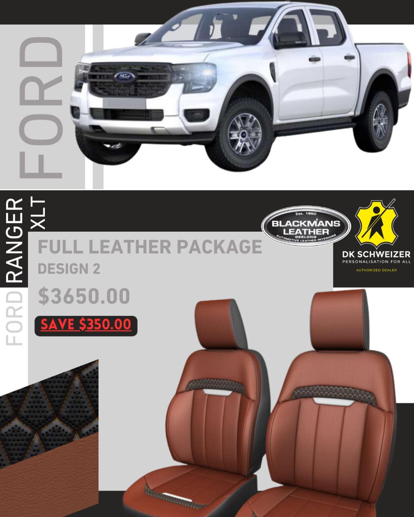 Check out our promo special for Ford Ranger. Free custom design upgrade for the luxury full leather interior. #ford #fordranger #ranger #rangerxlt #leatherseats #leatherinterior #custom #customleather #leathetupholstery