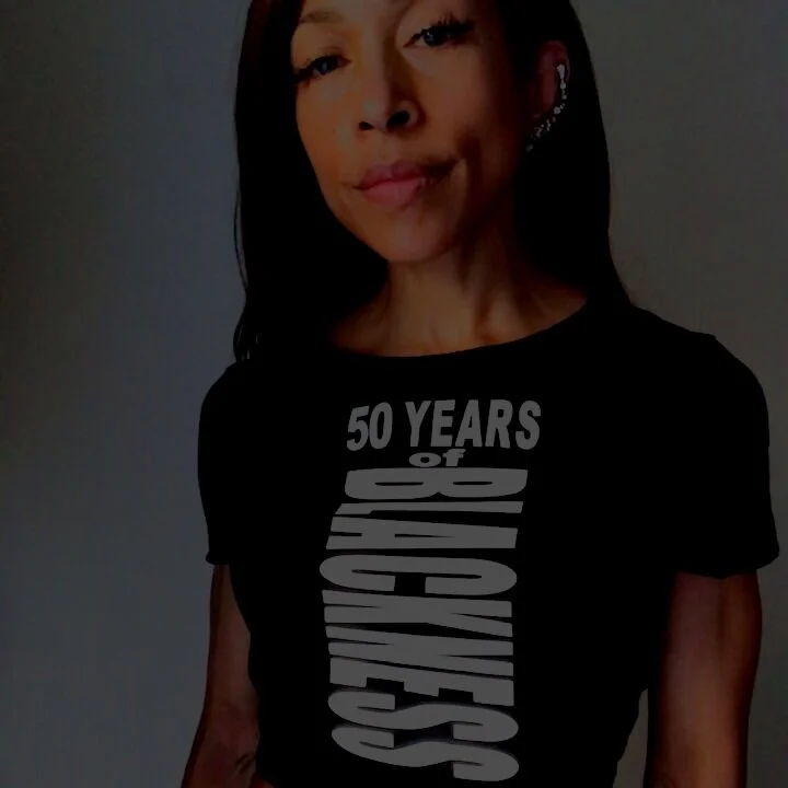 Ladies 50th Anniversary cropped t-shirt