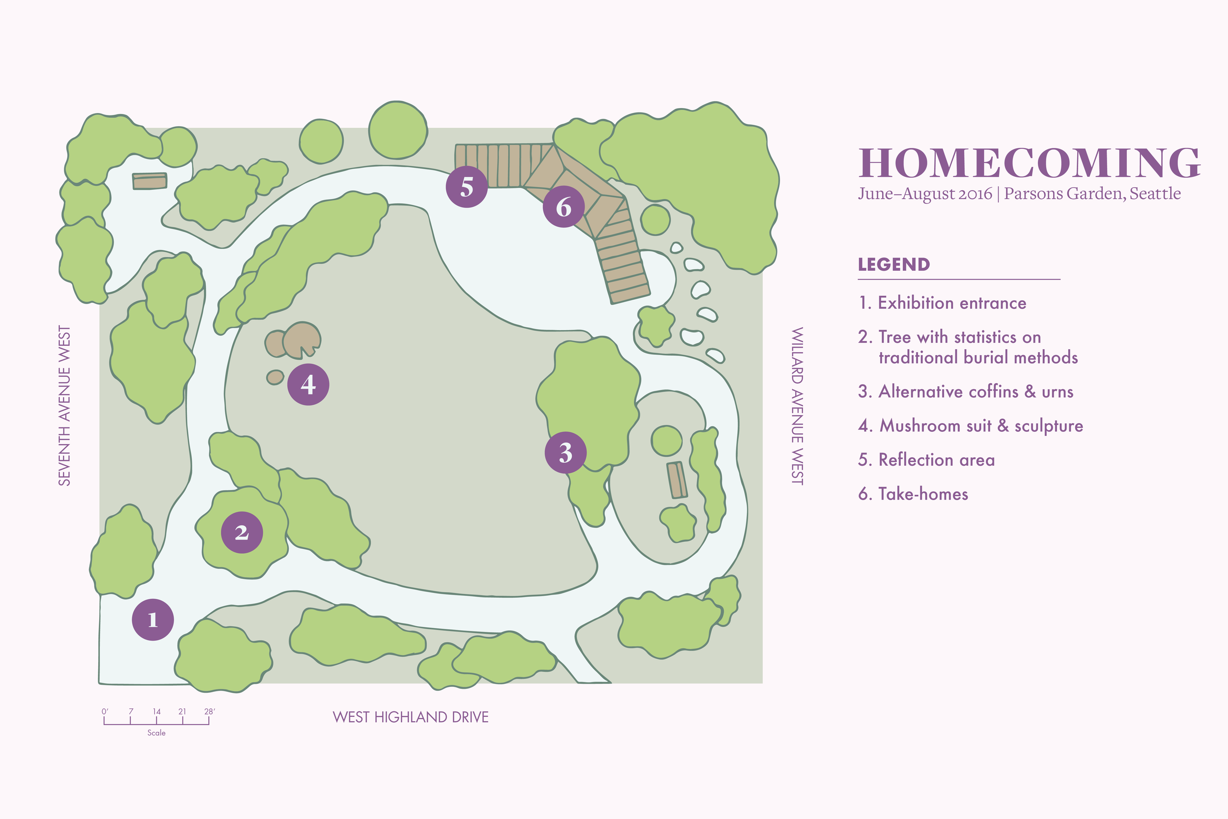 Homecoming exhibition map. Please click to enlarge.